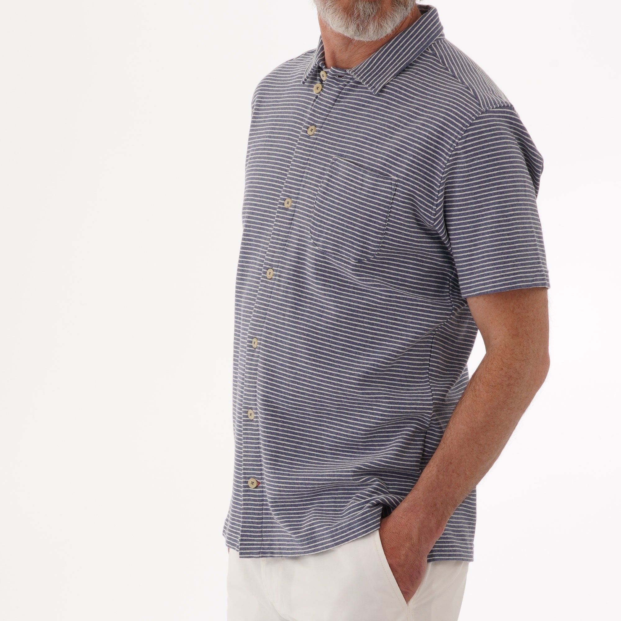 Oliver Spencer Hawaiian Jersey Shirt - Arman Blue