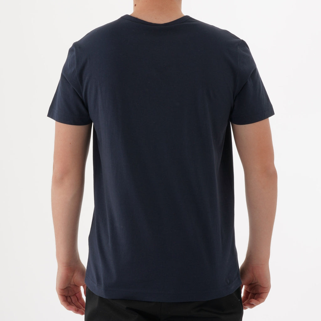 Boss Curved Logo T-Shirt - Navy