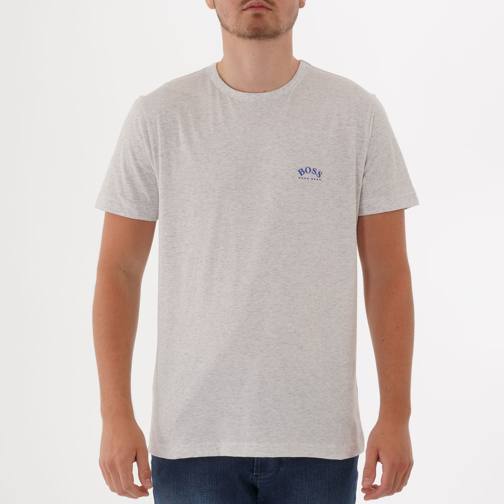 Boss Curved Logo T-Shirt - Grey