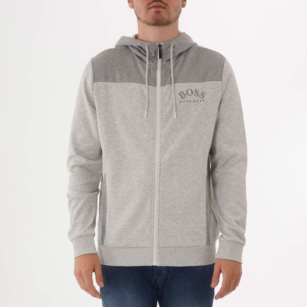 Boss Saggy Zip Through Hoodie - Grey