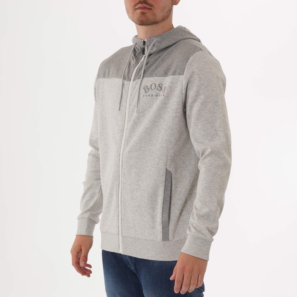 Boss Saggy Zip Through Hoodie - Grey