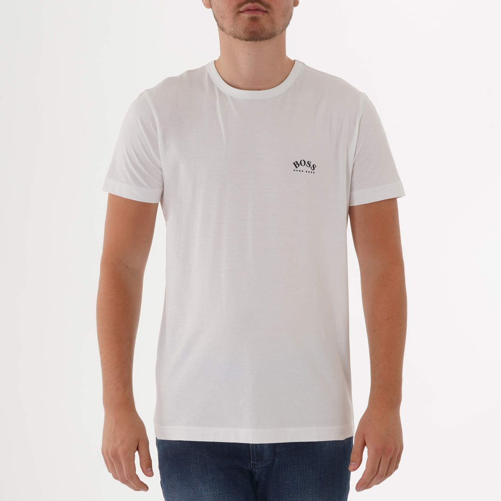 Boss Curved Logo T-Shirt - White