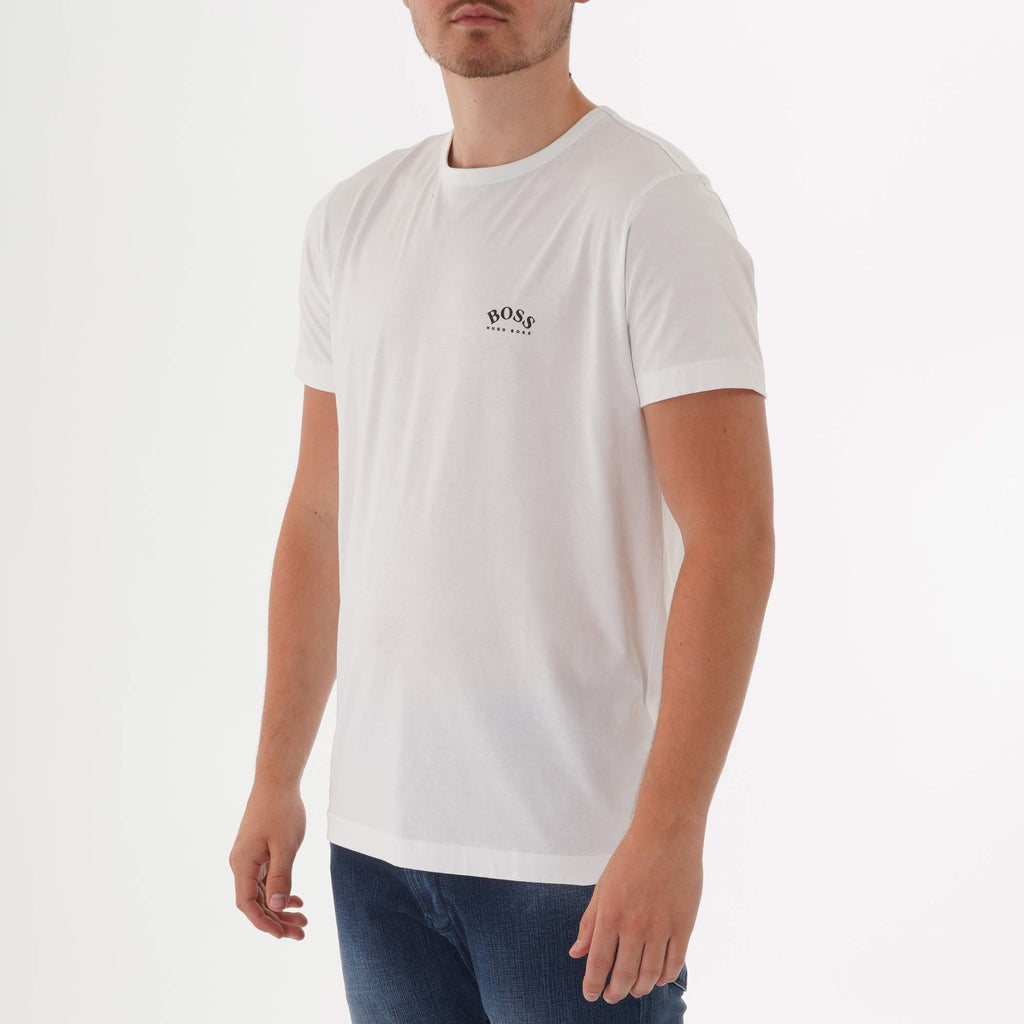 Boss Curved Logo T-Shirt - White