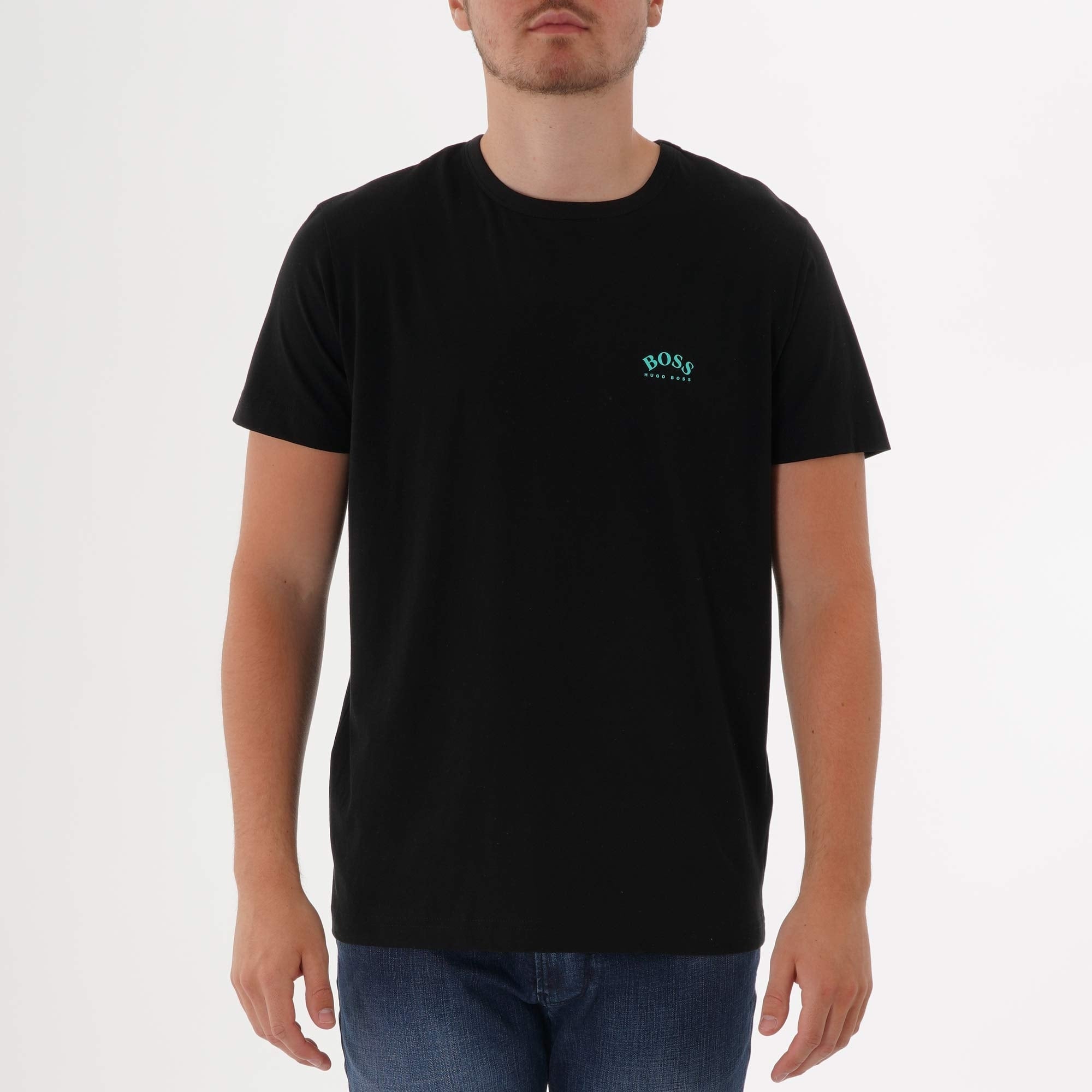 Boss Curved Logo T-Shirt - Black