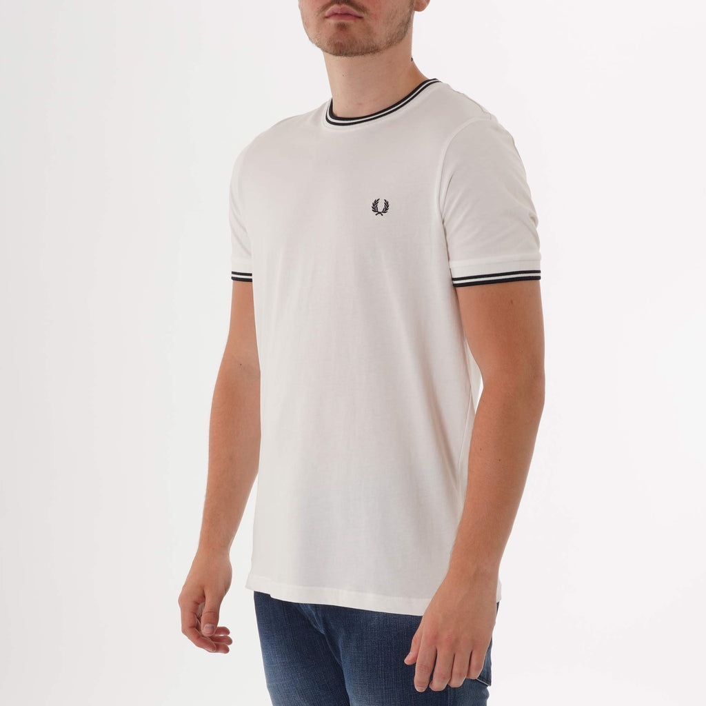 Fred Perry Twin Tipped T-Shirt - Snow White
