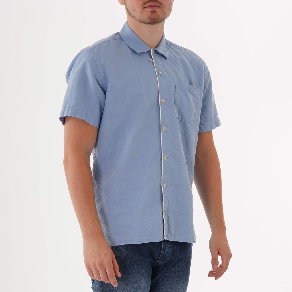Oliver Spencer Hawaiian Shirt - Linton Sky Blue