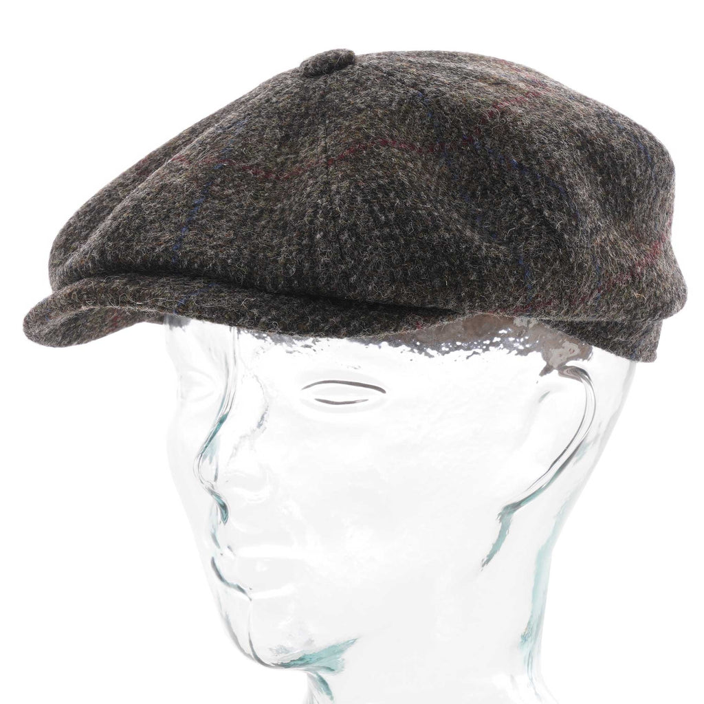 Stetson Hats Harris Tweed Flat Cap - Grey Check