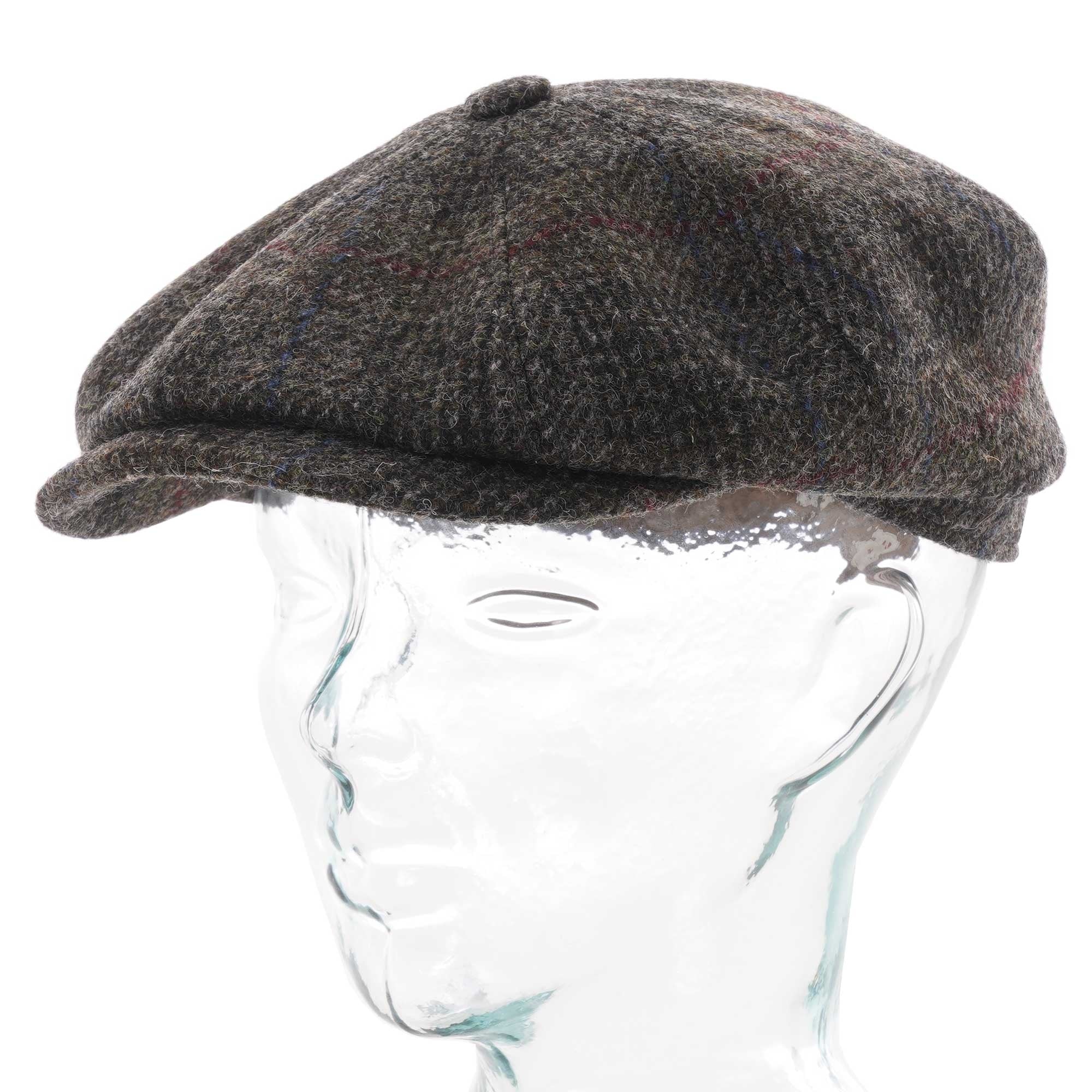 Stetson Hats Harris Tweed Flat Cap - Grey Check