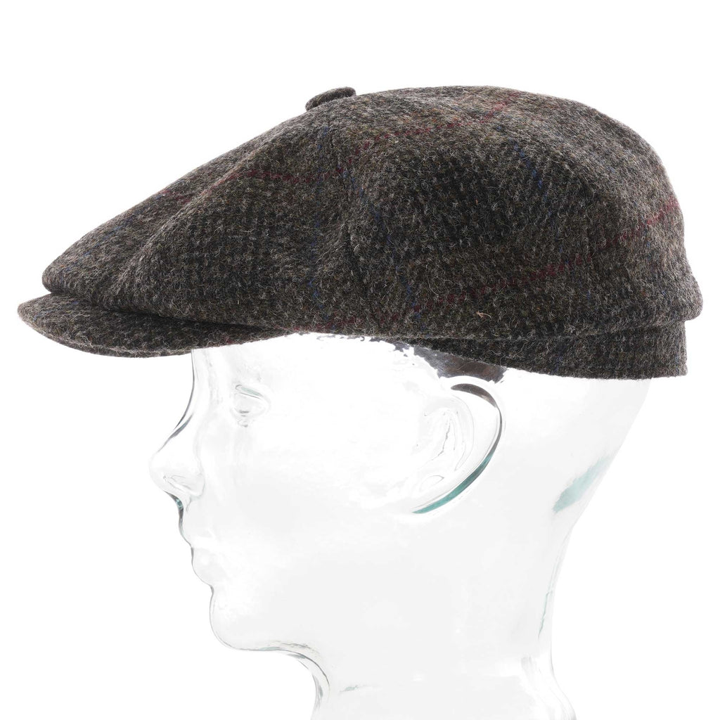 Stetson Hats Harris Tweed Flat Cap - Grey Check