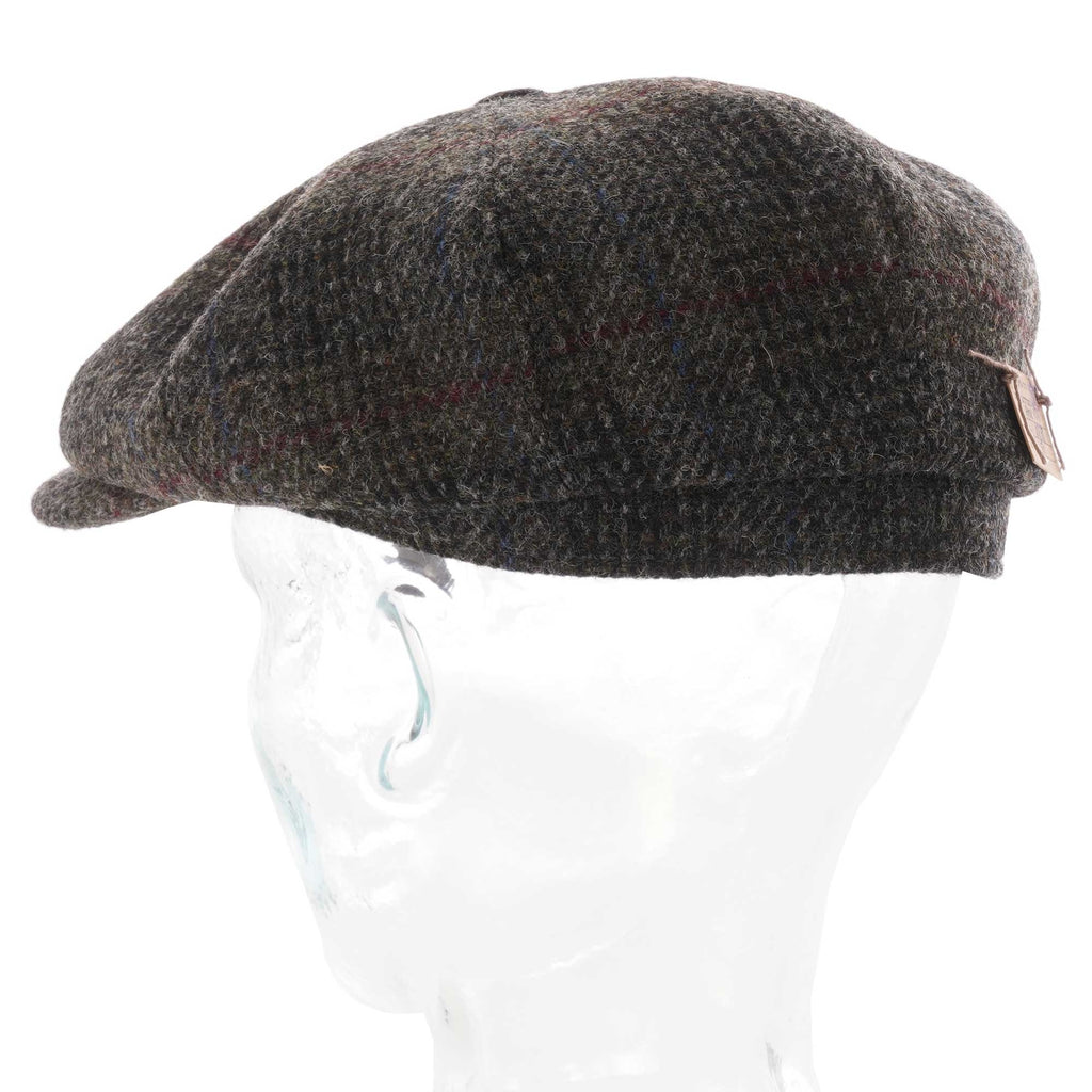 Stetson Hats Harris Tweed Flat Cap - Grey Check