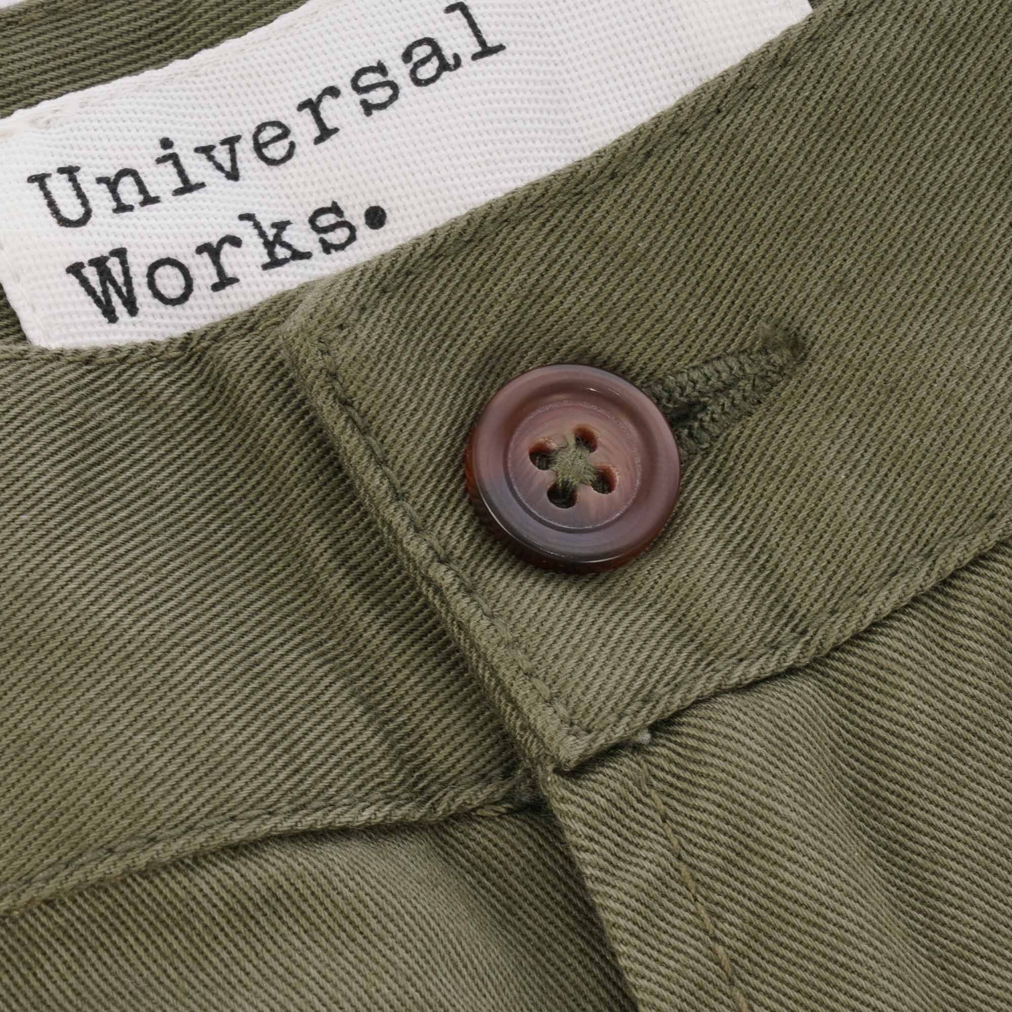 Universal Works Aston Pant - Light Olive Twill