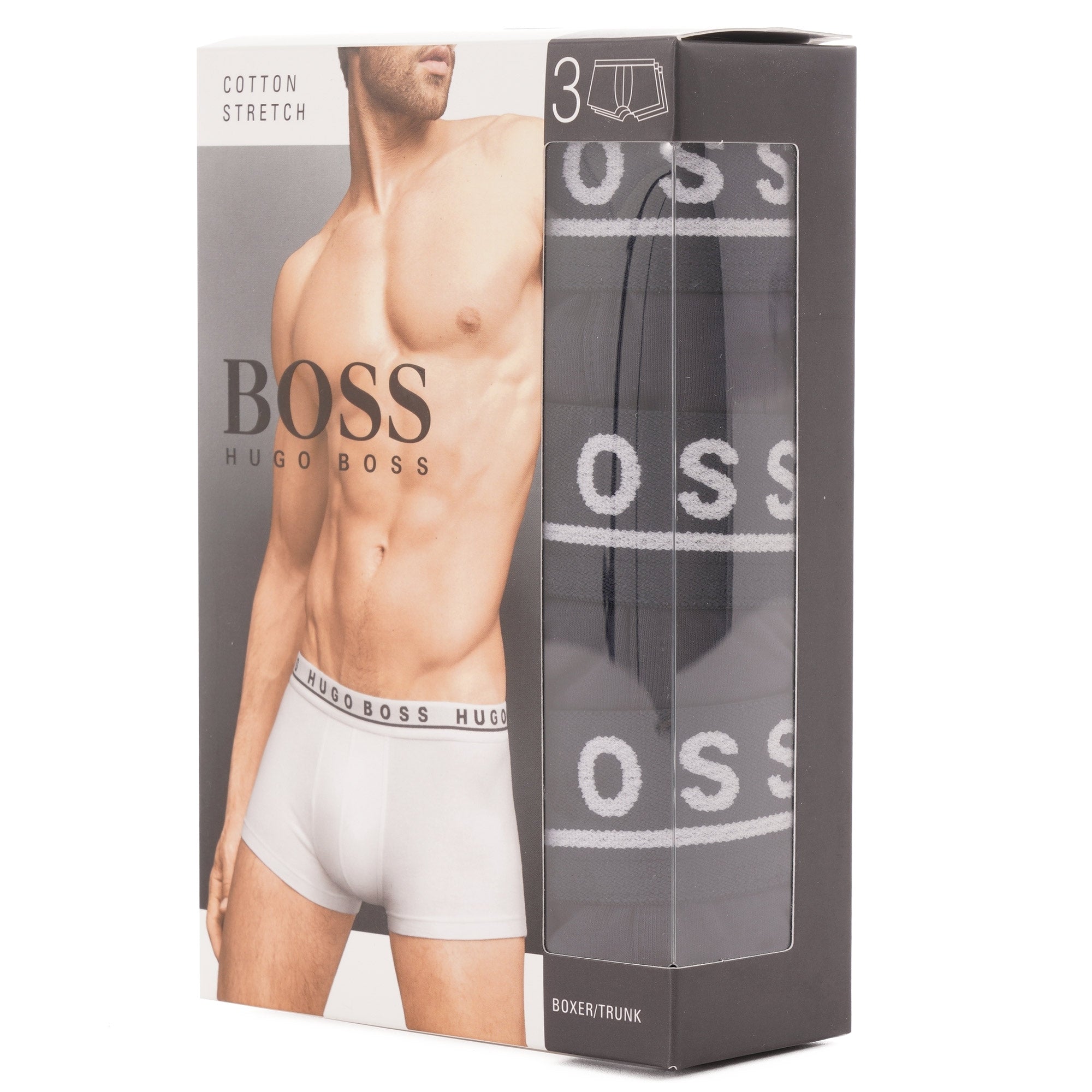 Boss 3 Pack Cotton Stretch Boxer Shorts