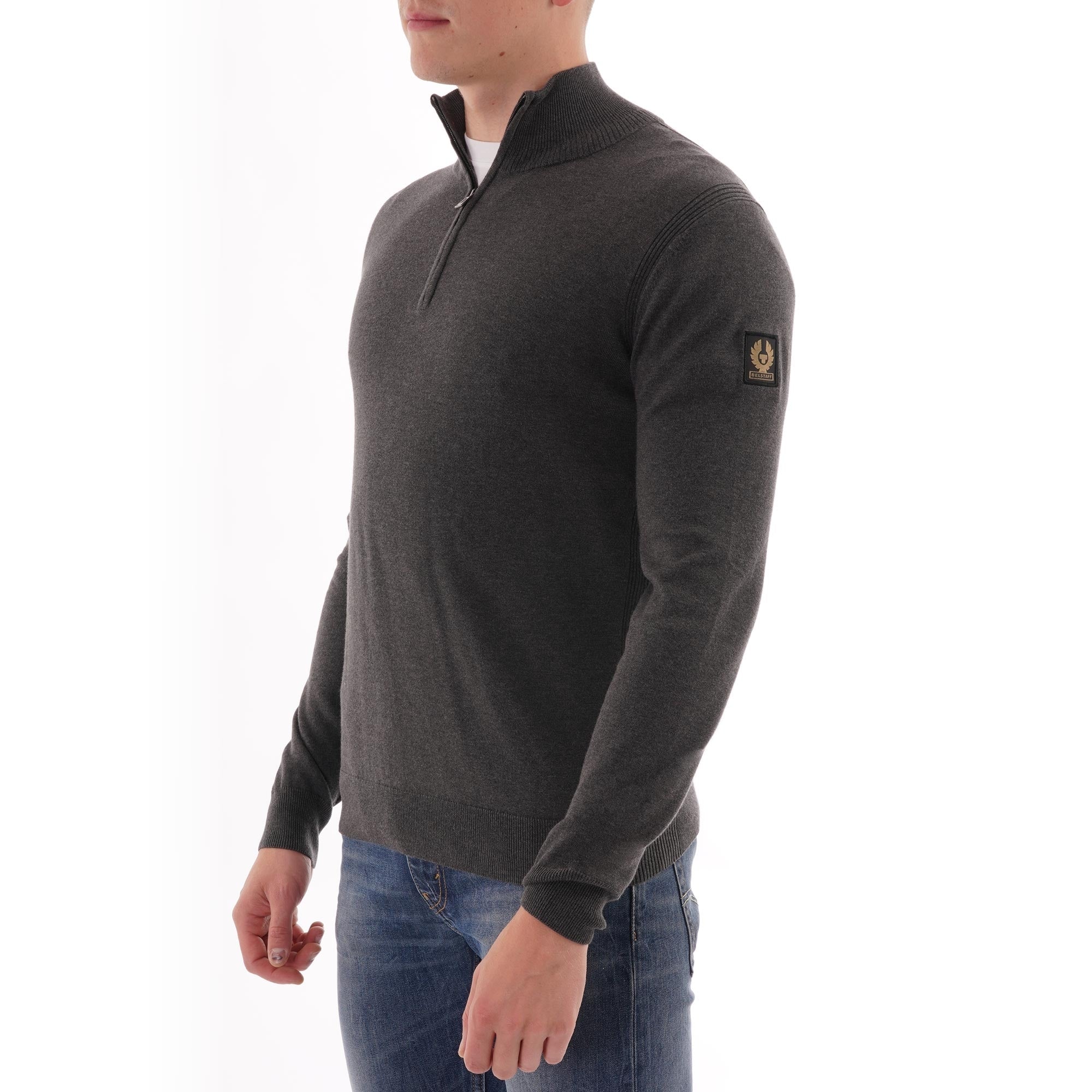 Belstaff Bay Half Zip - Charcoal