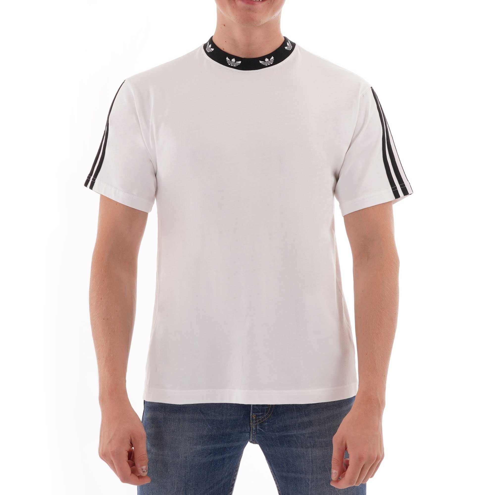 Adidas Originals Trefoil Ribbed T-Shirt - White
