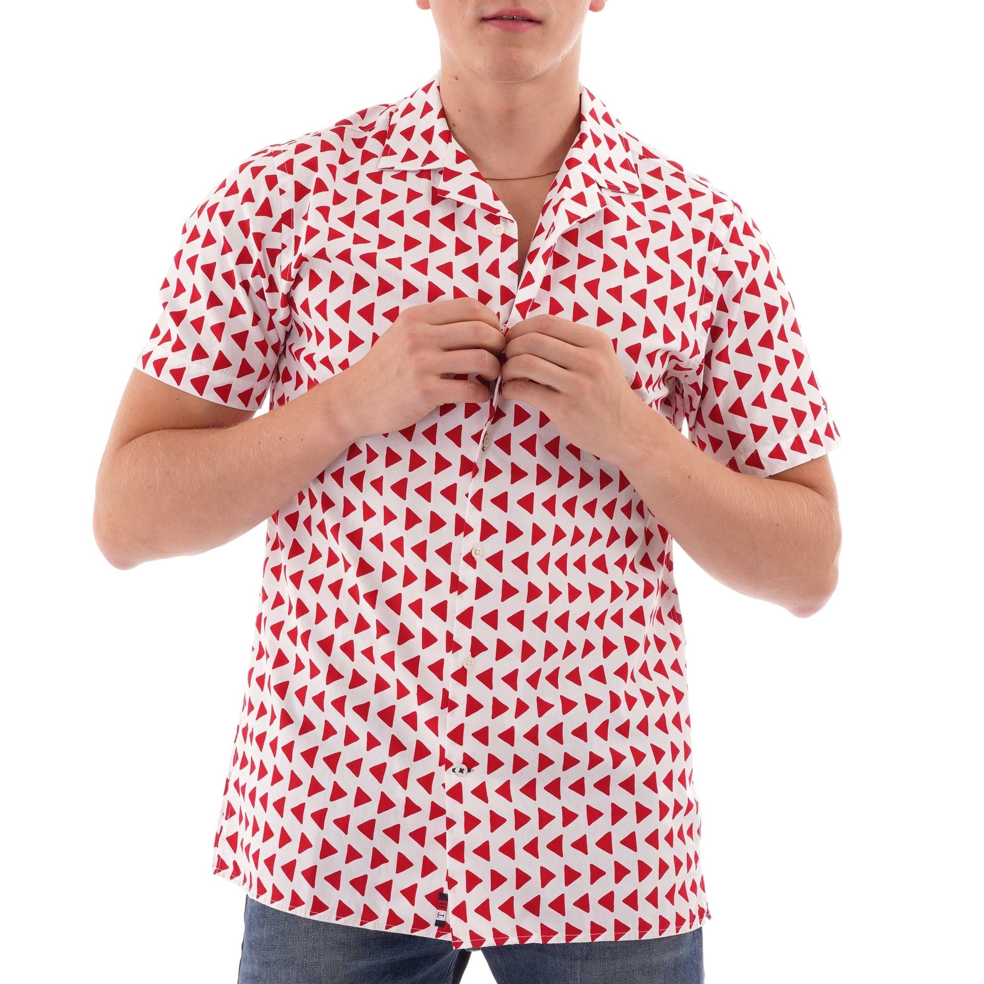Tommy Hilfiger Tommy Hilfger Bold Geo shirt - White/Red
