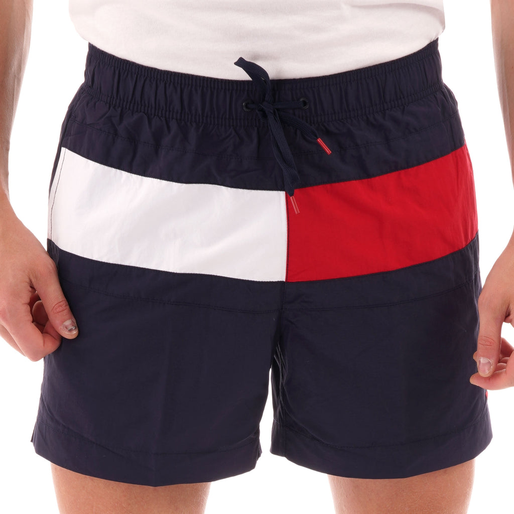 Tommy Hilfiger Flag drawstring swim shorts - Navy