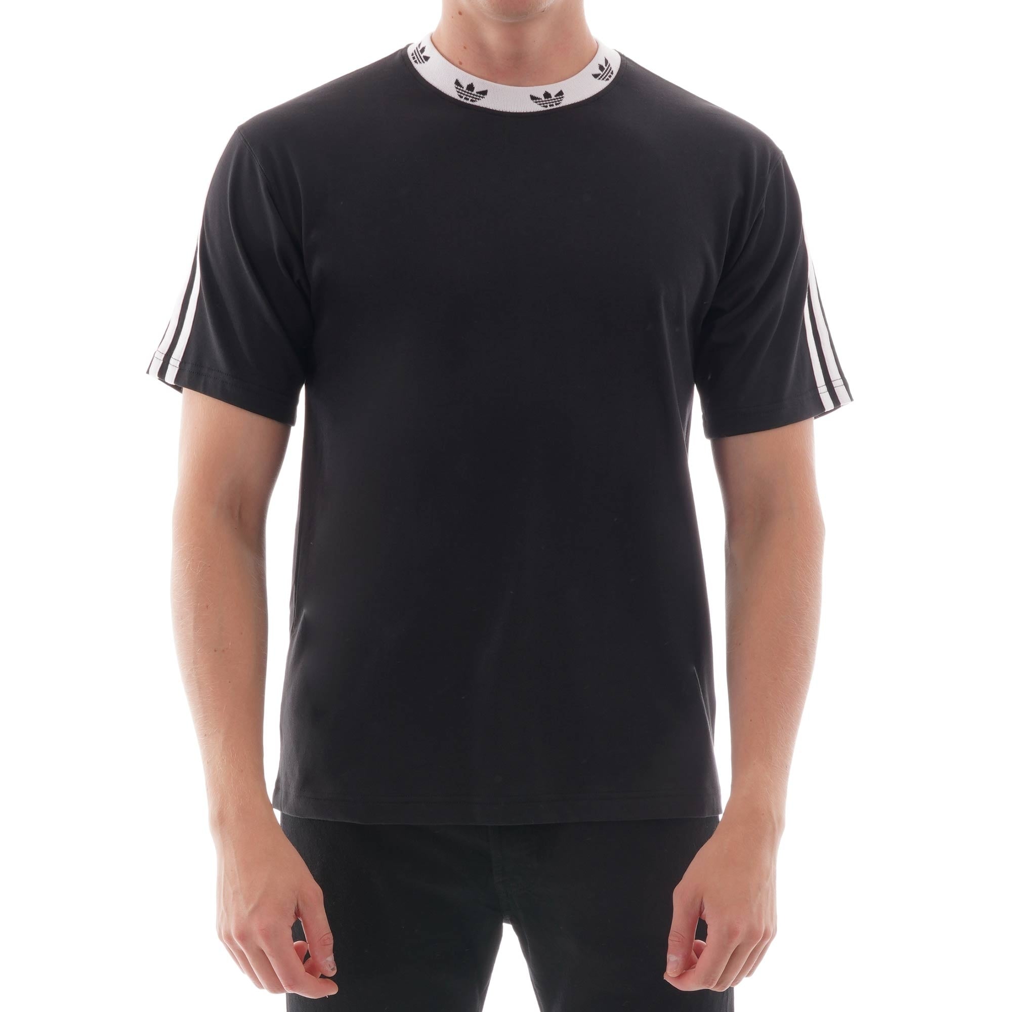 Adidas Originals Trefoil Ribbed T-Shirt - Black