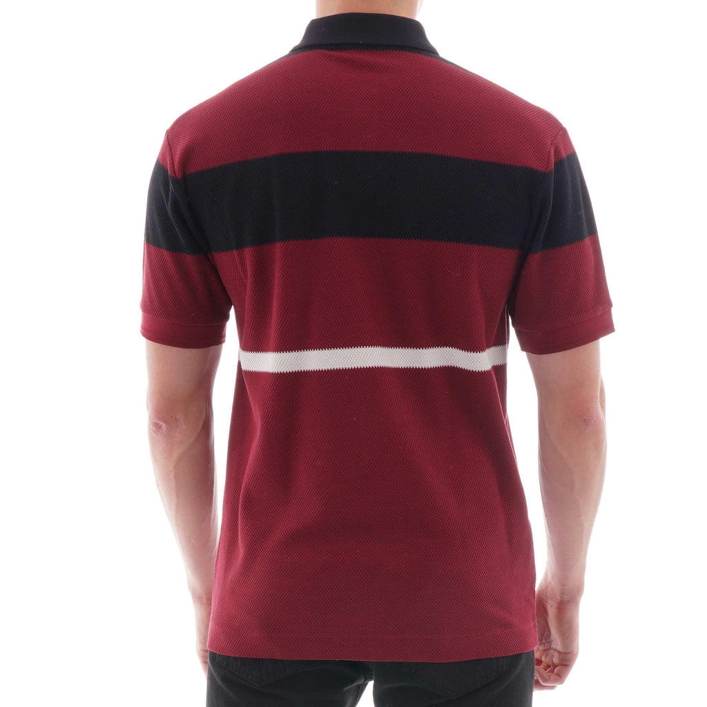 Fred Perry Bold Stripe Polo Shirt - Dark Red