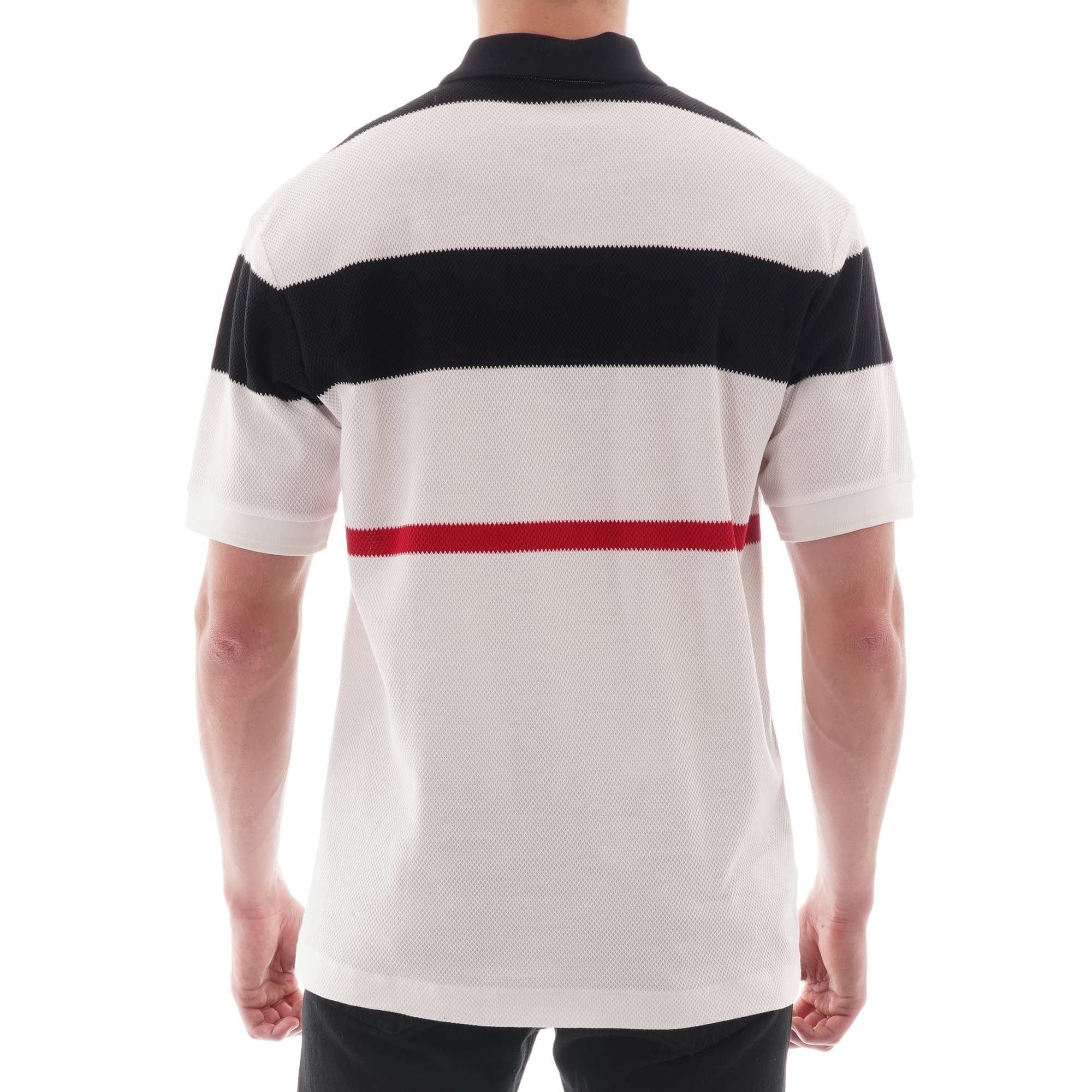 Fred Perry Bold Stripe Polo Shirt - Snow White