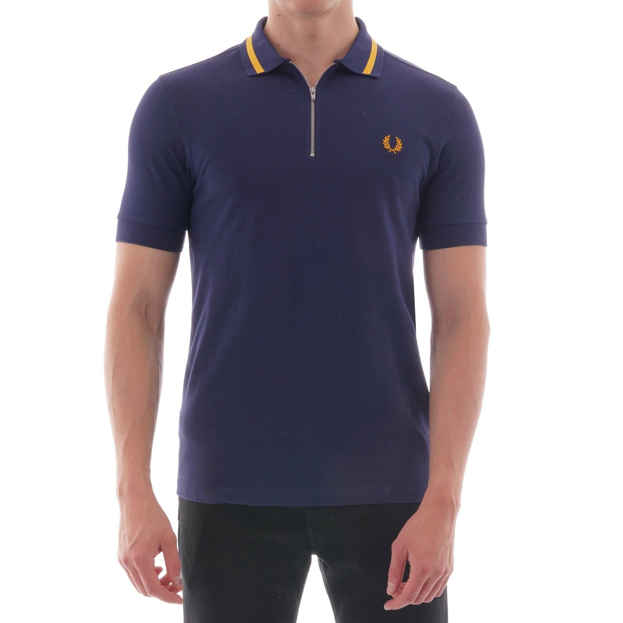 Fred Perry Vinyl Tipped Polo Shirt - Carbon Blue