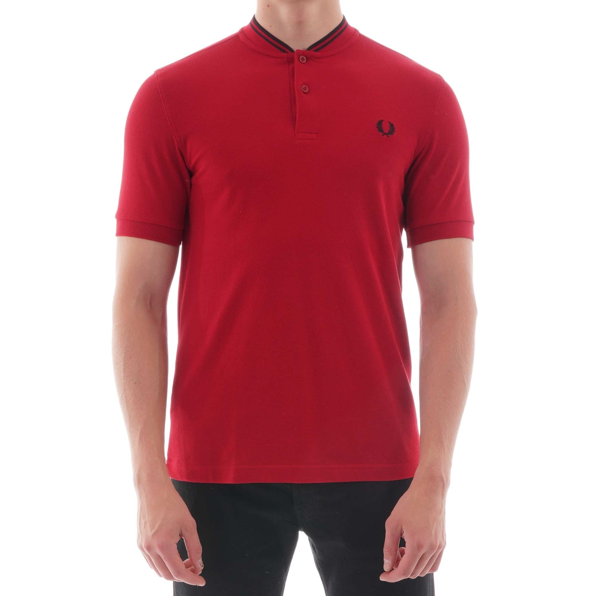 Fred Perry Bomber Collar Polo Shirt - Siren