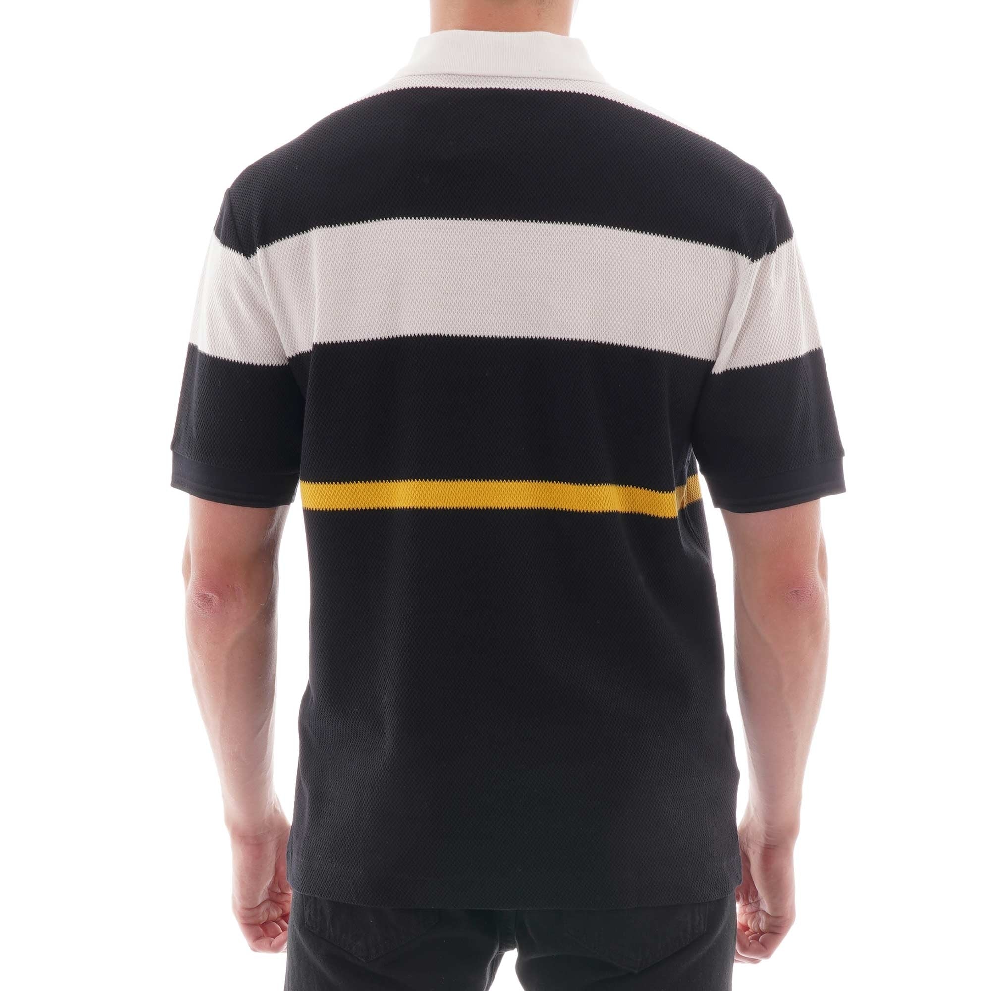Fred Perry Bold Stripe Polo Shirt - Black