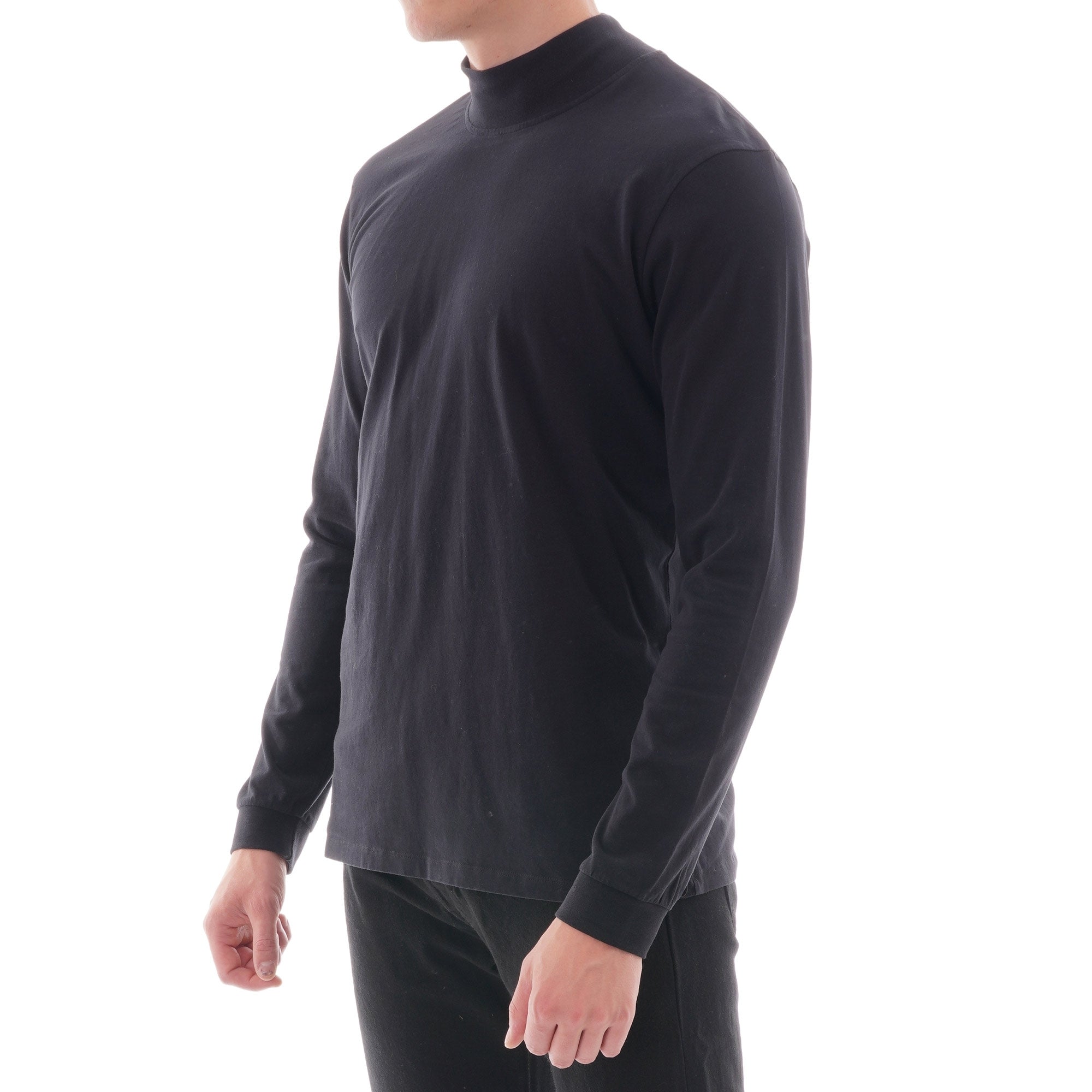 Edwin High Collar  T-shirt - Black