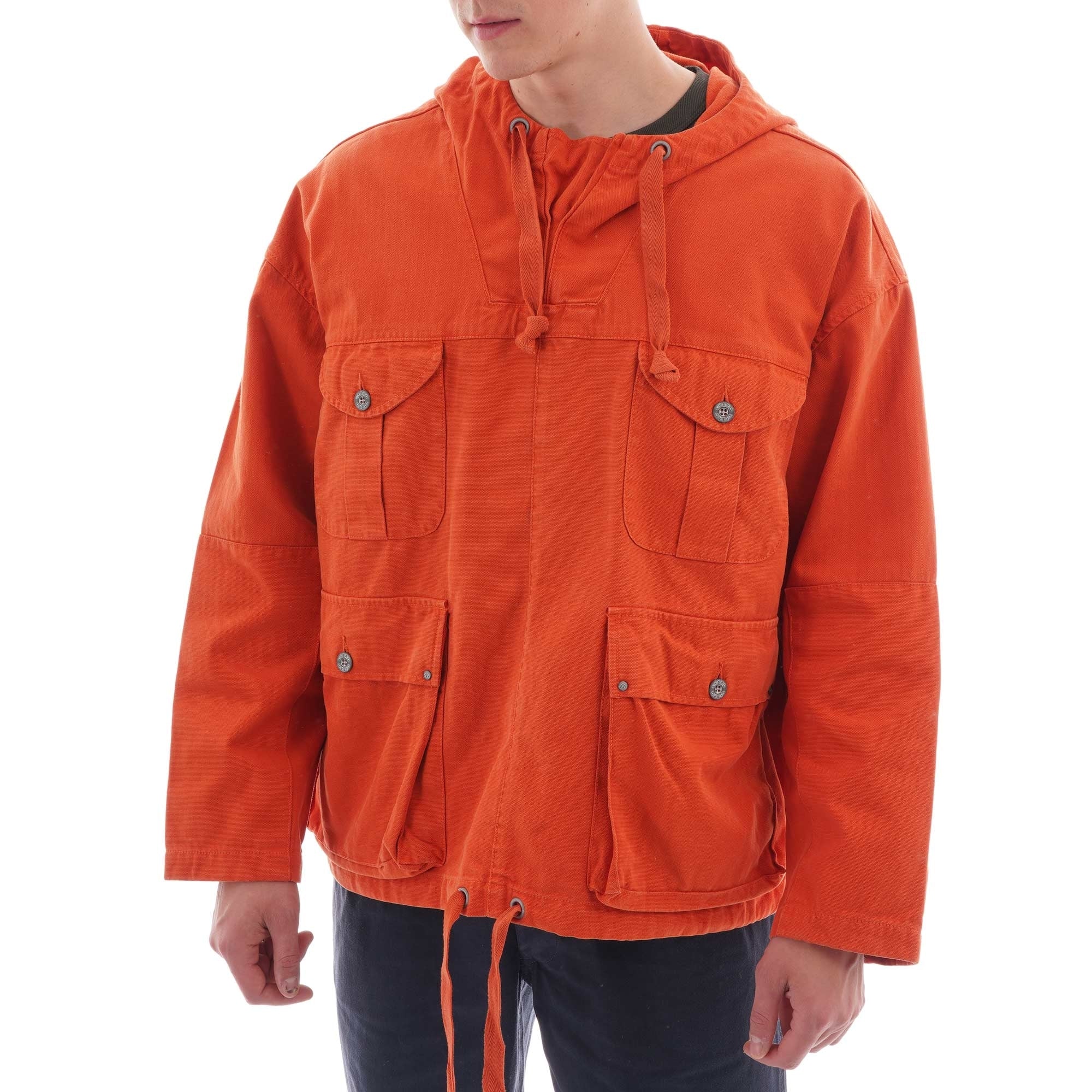 Nigel Cabourn Army Smock Jacket - Vintage Orange – Stuarts London Nigel Cabourn Army Smock Jacket - Vintage Orange – Stuarts London