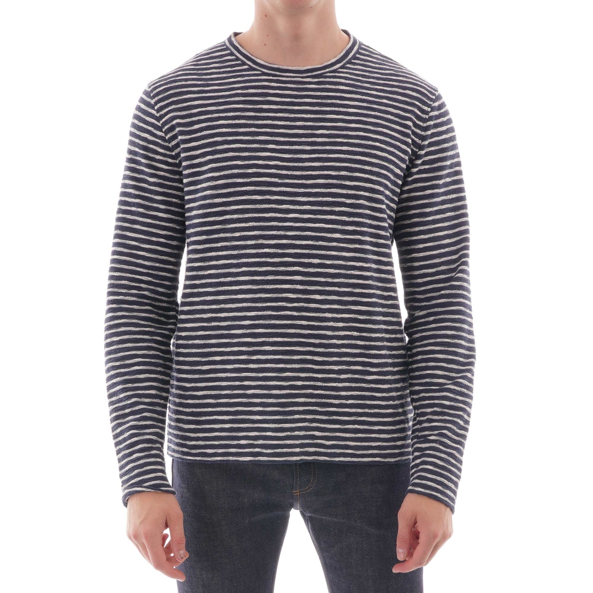 Strip X Sweat Shirt - Navy