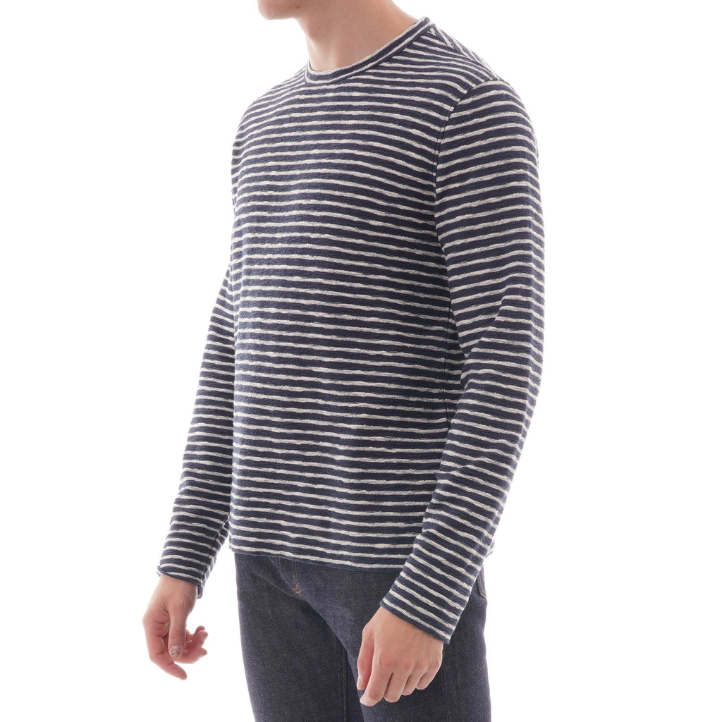 Strip X Sweat Shirt - Navy