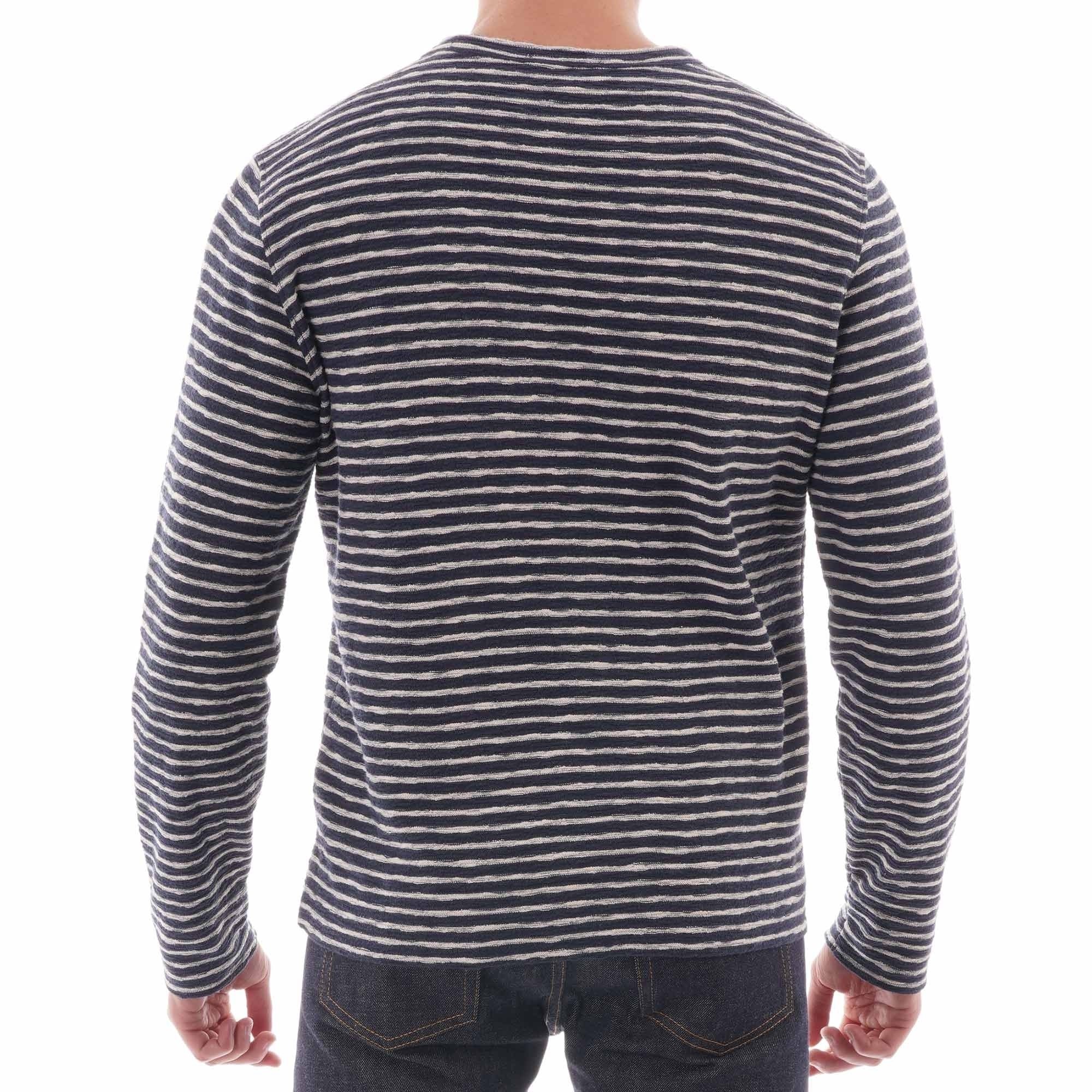 Strip X Sweat Shirt - Navy