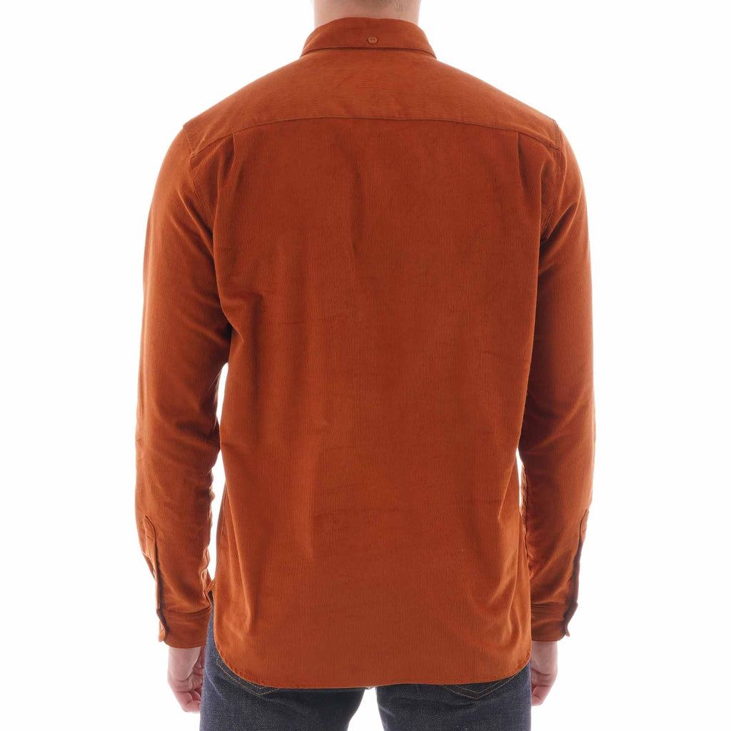YMC Button Down Dean Cord shirt - Rust
