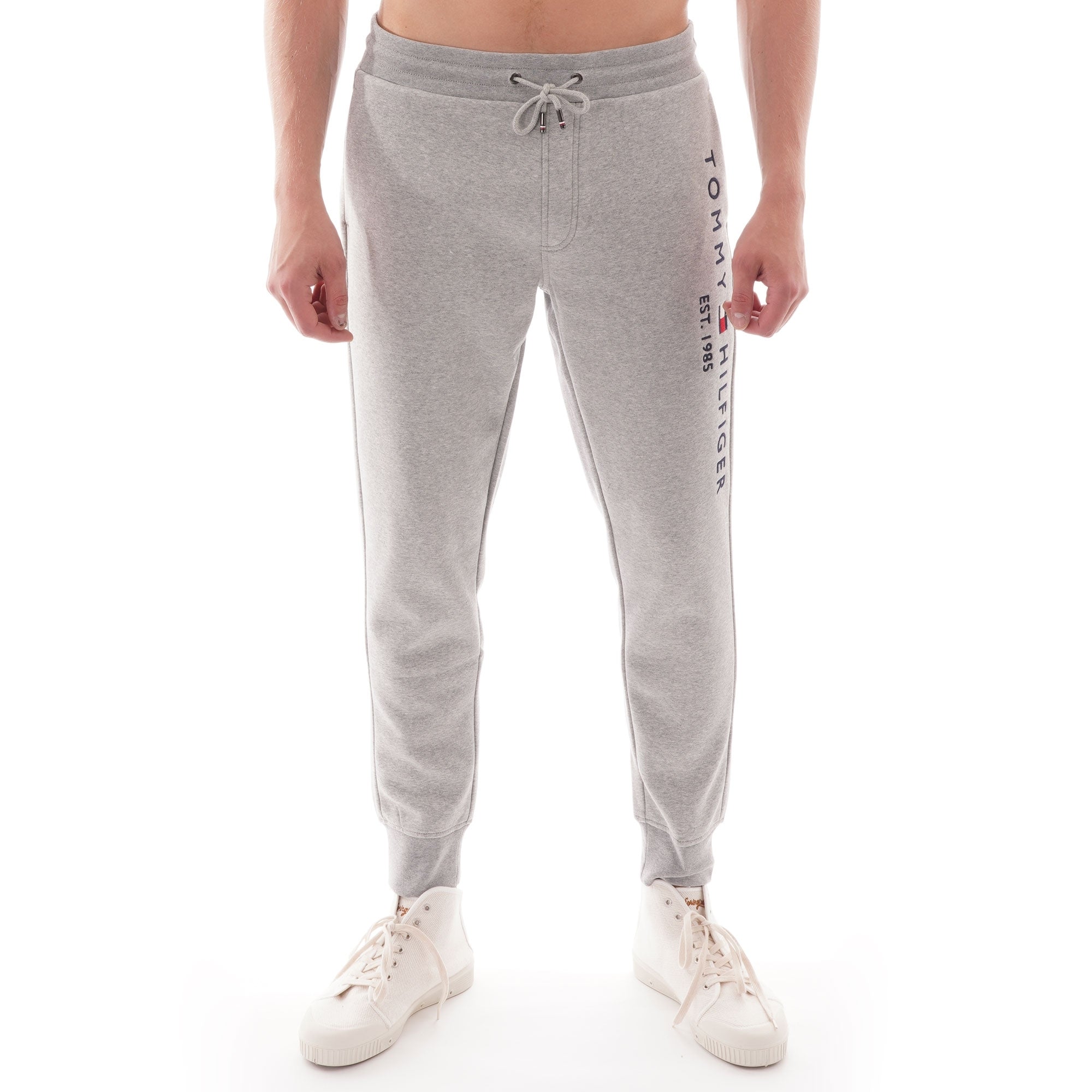 Tommy Hilfiger Logo Sweat Pants - Cloud Heather