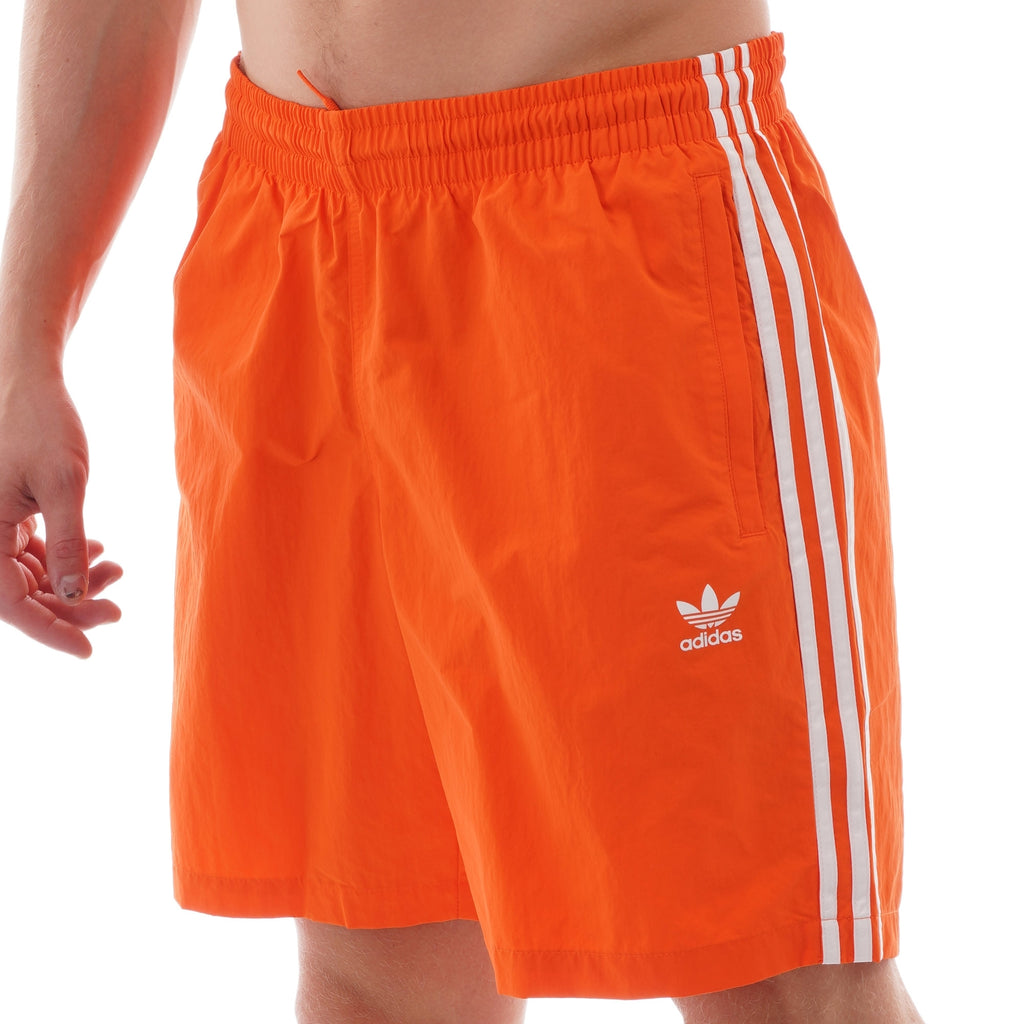 Adidas Originals 3-Stripes Swim Shorts - Orange