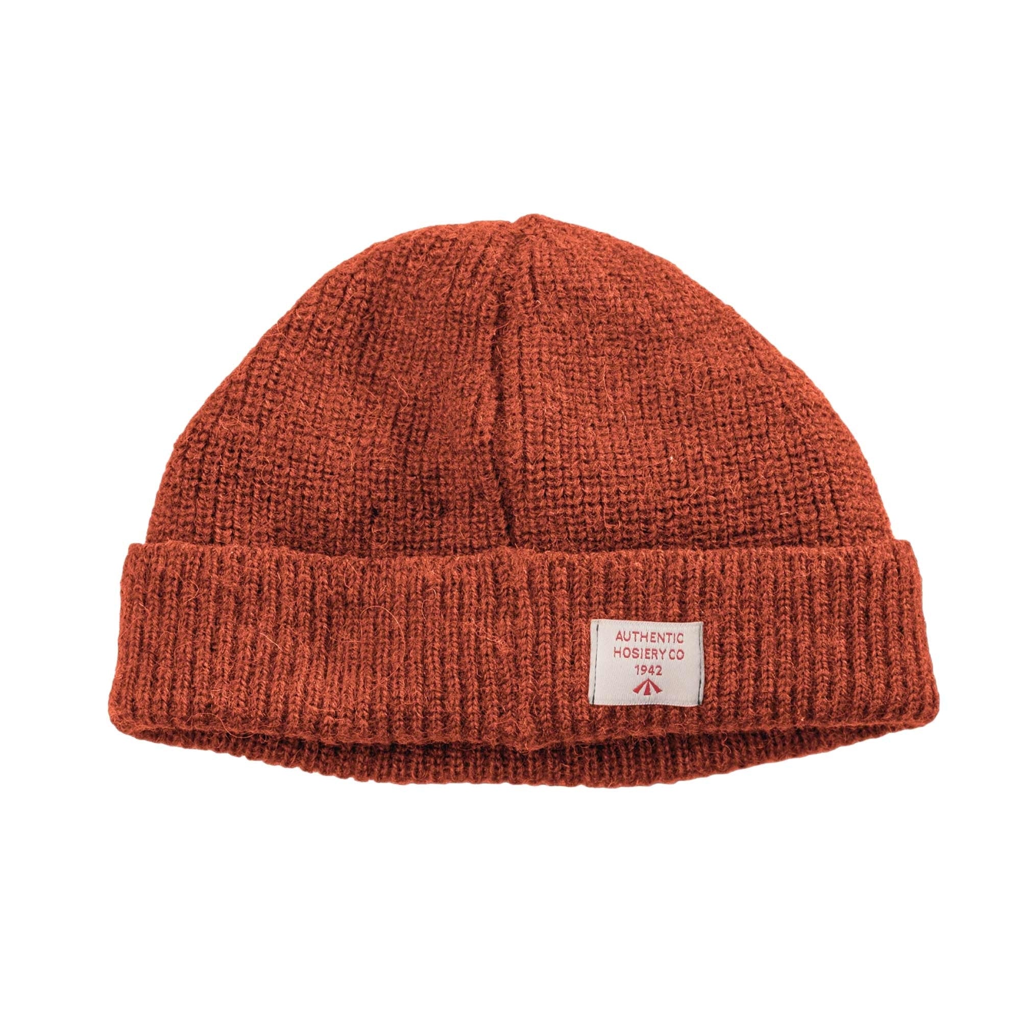 Nigel Cabourn Broad Arrow Wool Beanie - Burnt Orange