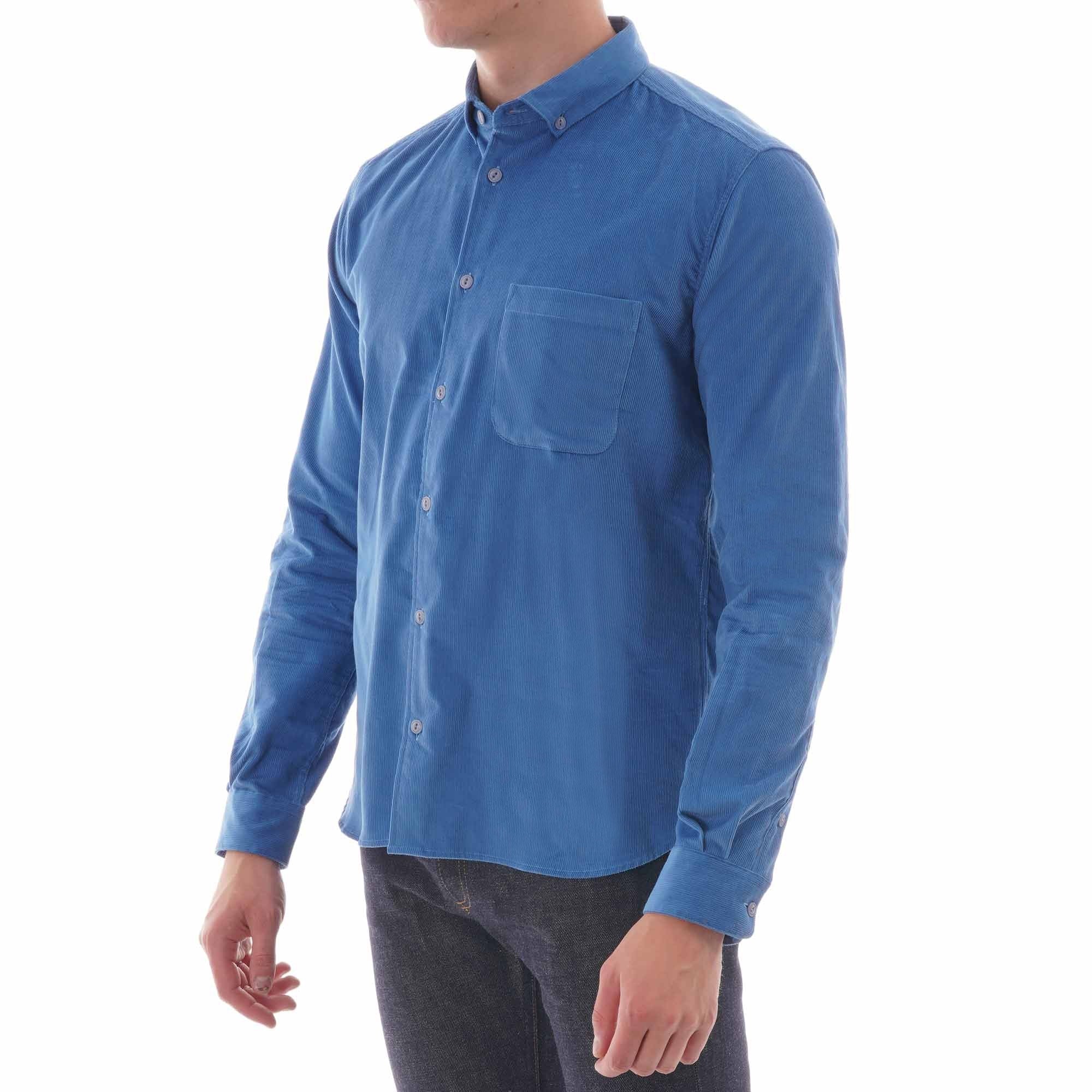 YMC Button Down Dean Cord shirt - Blue