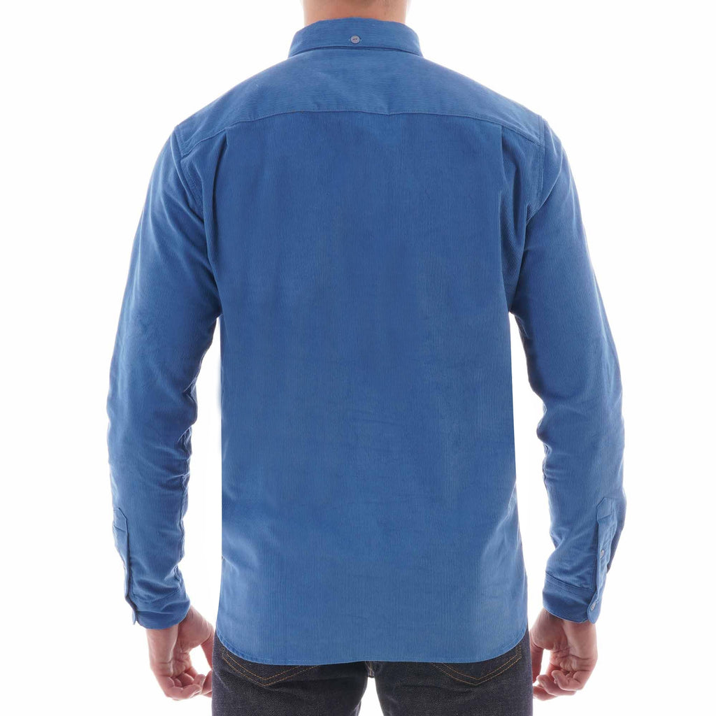 YMC Button Down Dean Cord shirt - Blue
