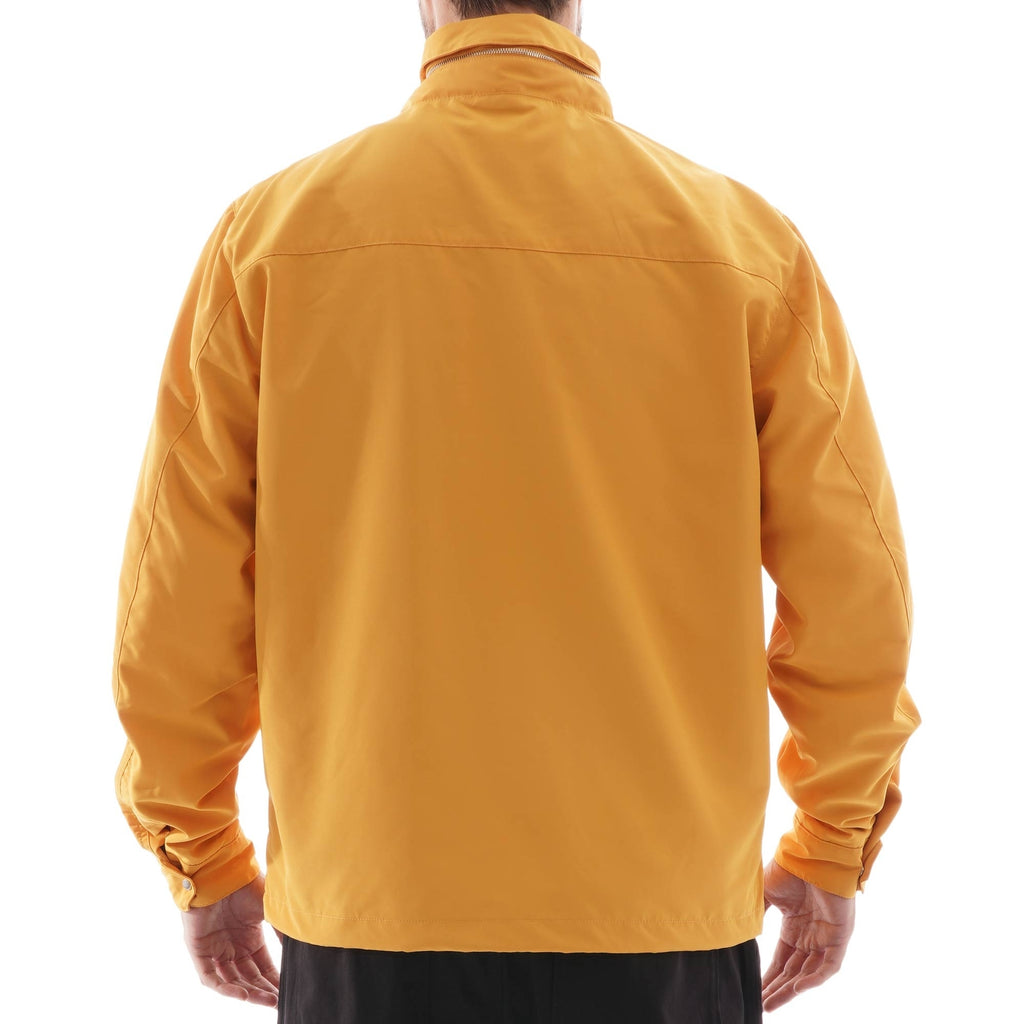 Lacoste Concealed Hood Combinable Lightweight Zip Windbreaker - Yellow