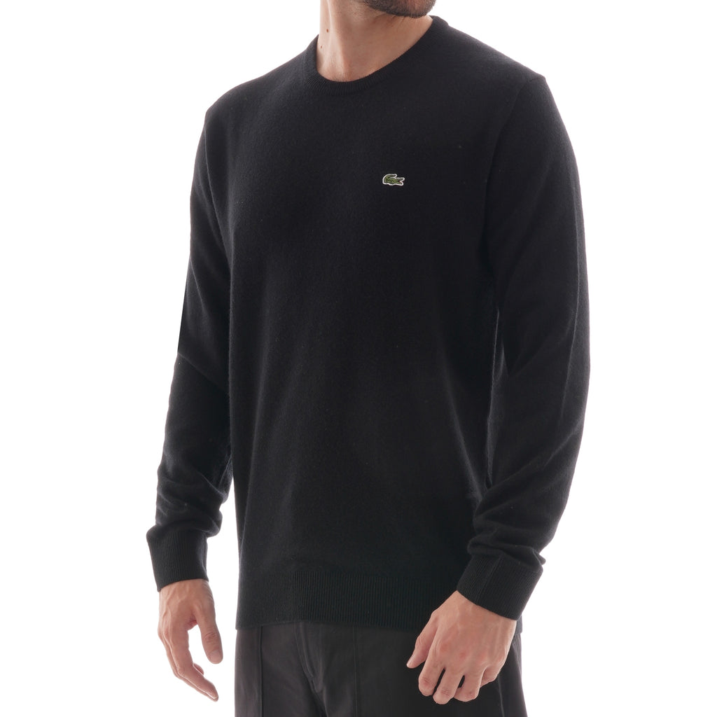 Lacoste Crew Neck Wool Jersey - Black