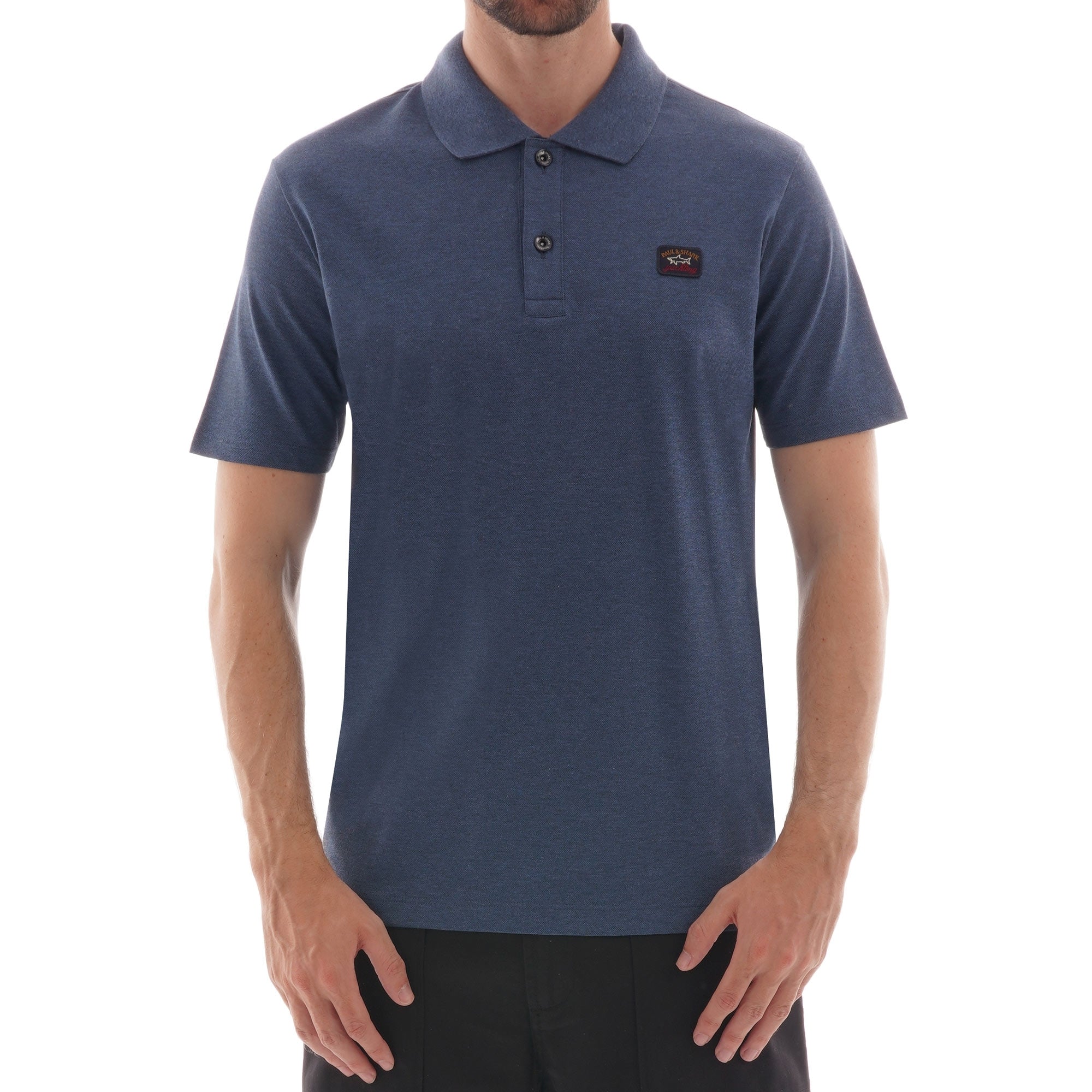 Paul and Shark Chest Patch Polo Shirt - Cadet Blue