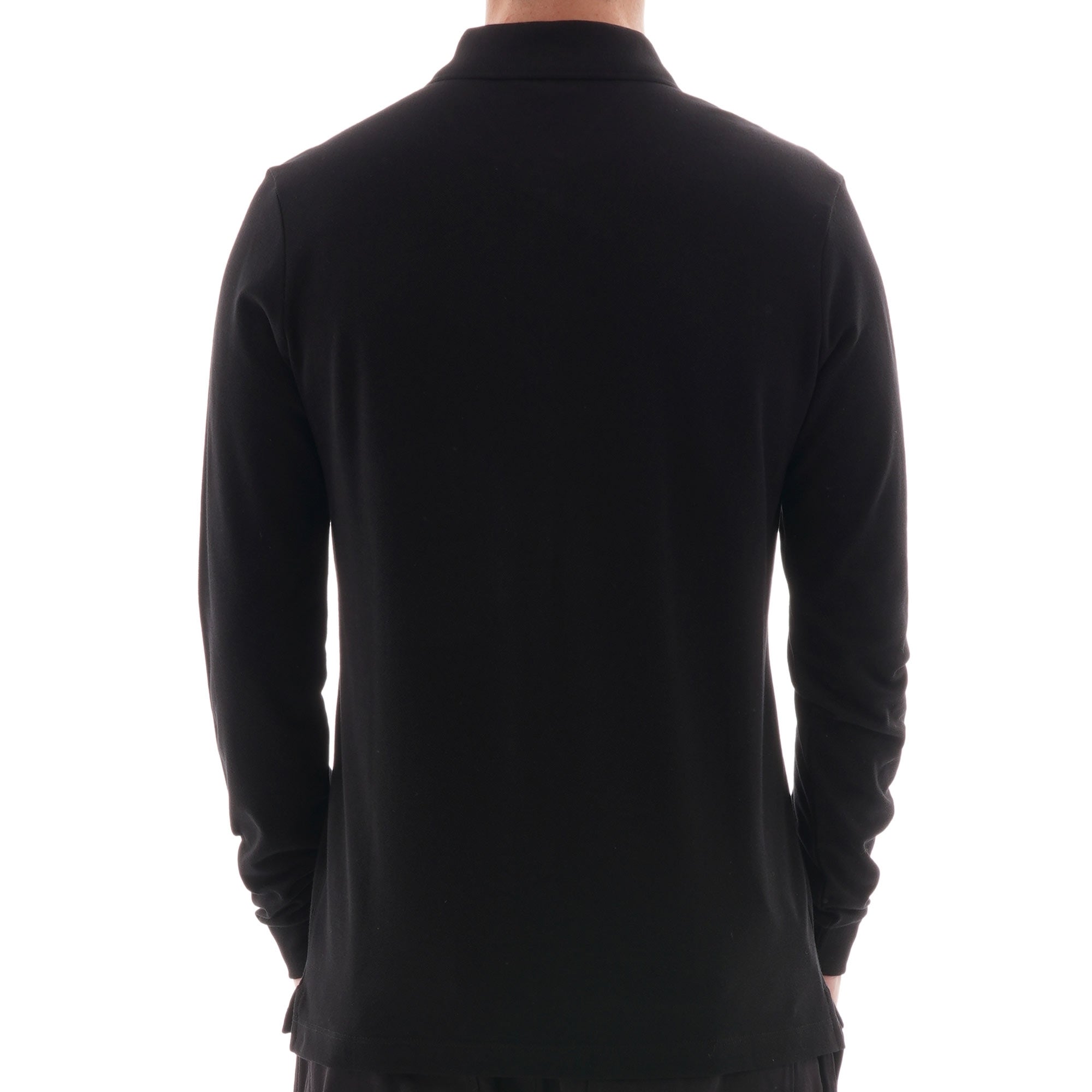 Paul and Shark Patch Long Sleeve Polo - Black
