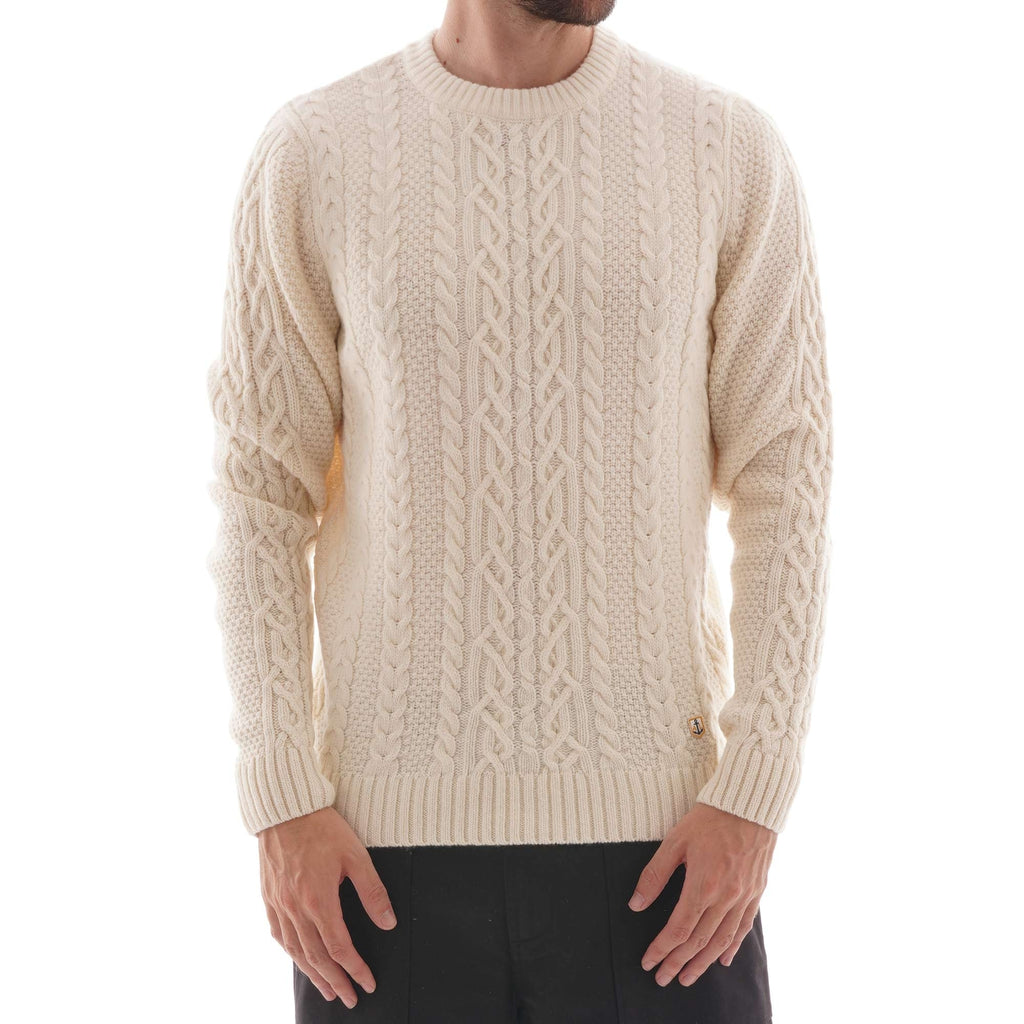 Armor Lux Pull Irlandias Cable Knit Jumper - Ecru