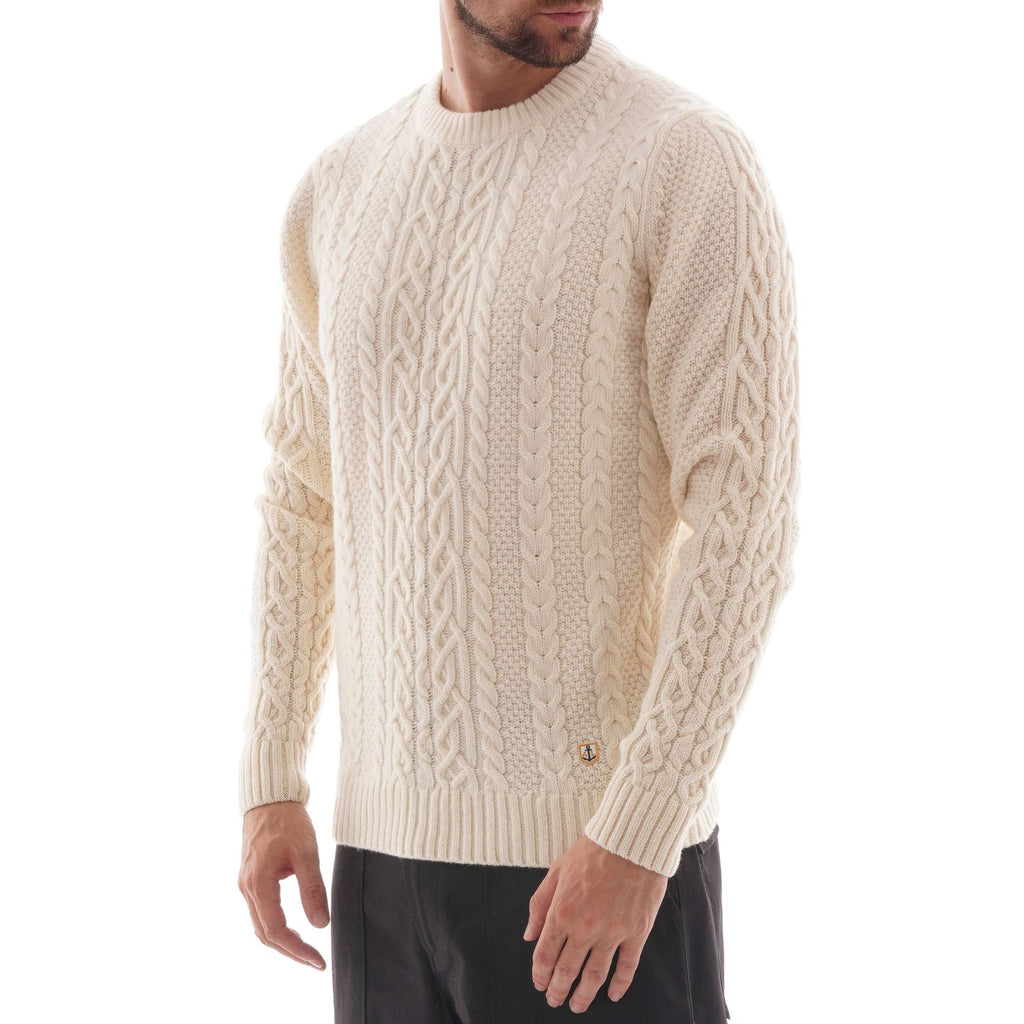 Armor Lux Pull Irlandias Cable Knit Jumper - Ecru