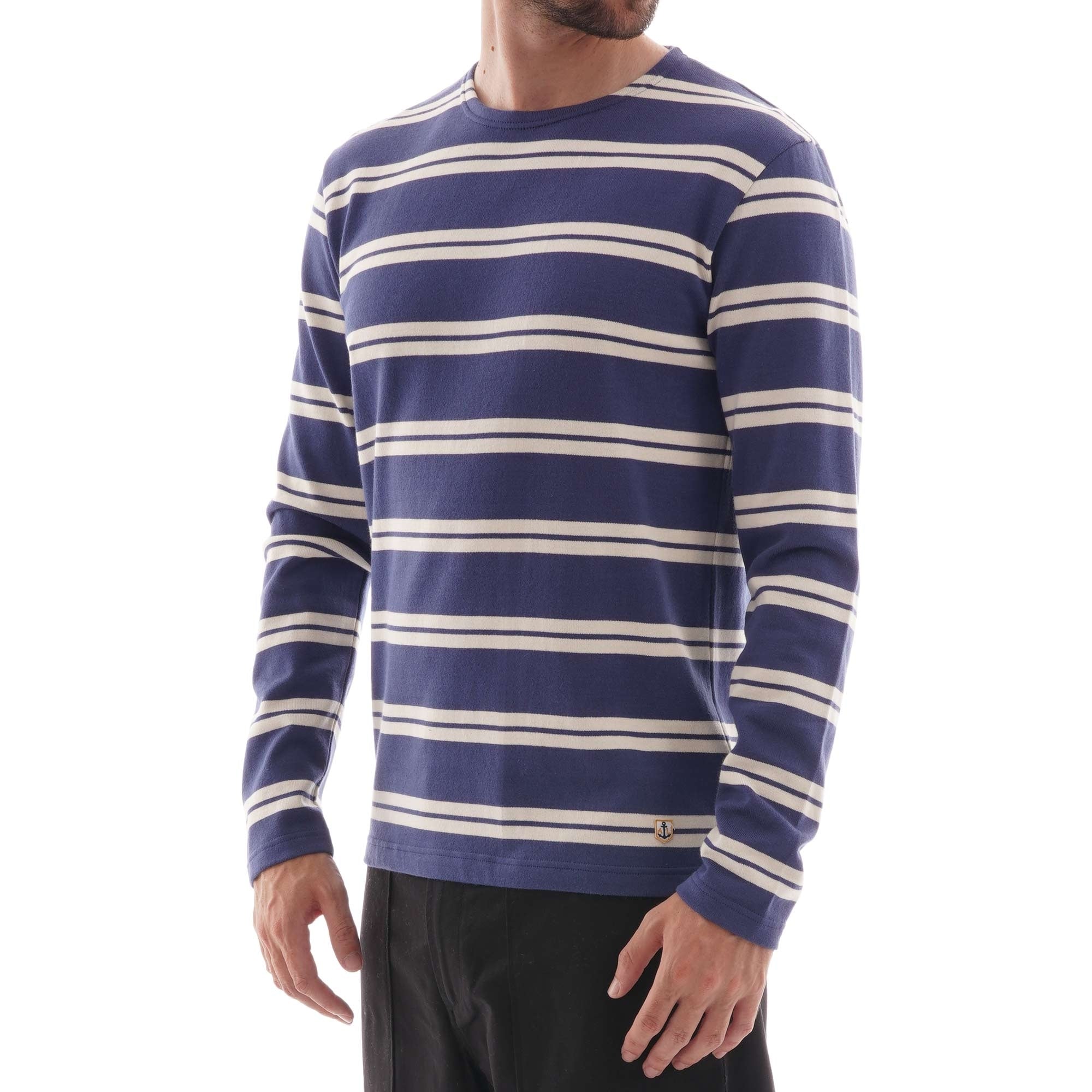Armor Lux Breton Striped Sweatshirt - Ink/Natural