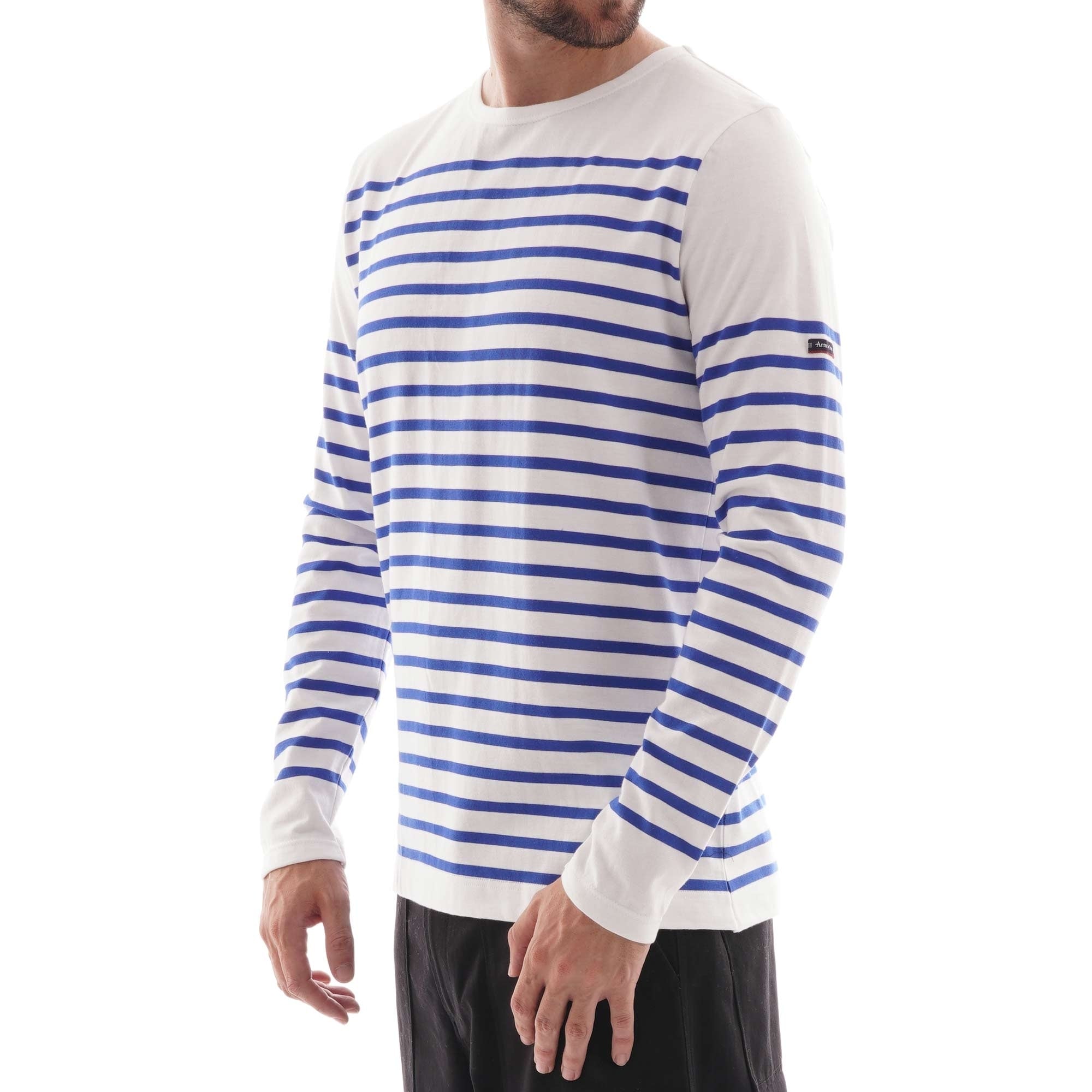 Armor Lux Striped Jersey - White/Blue