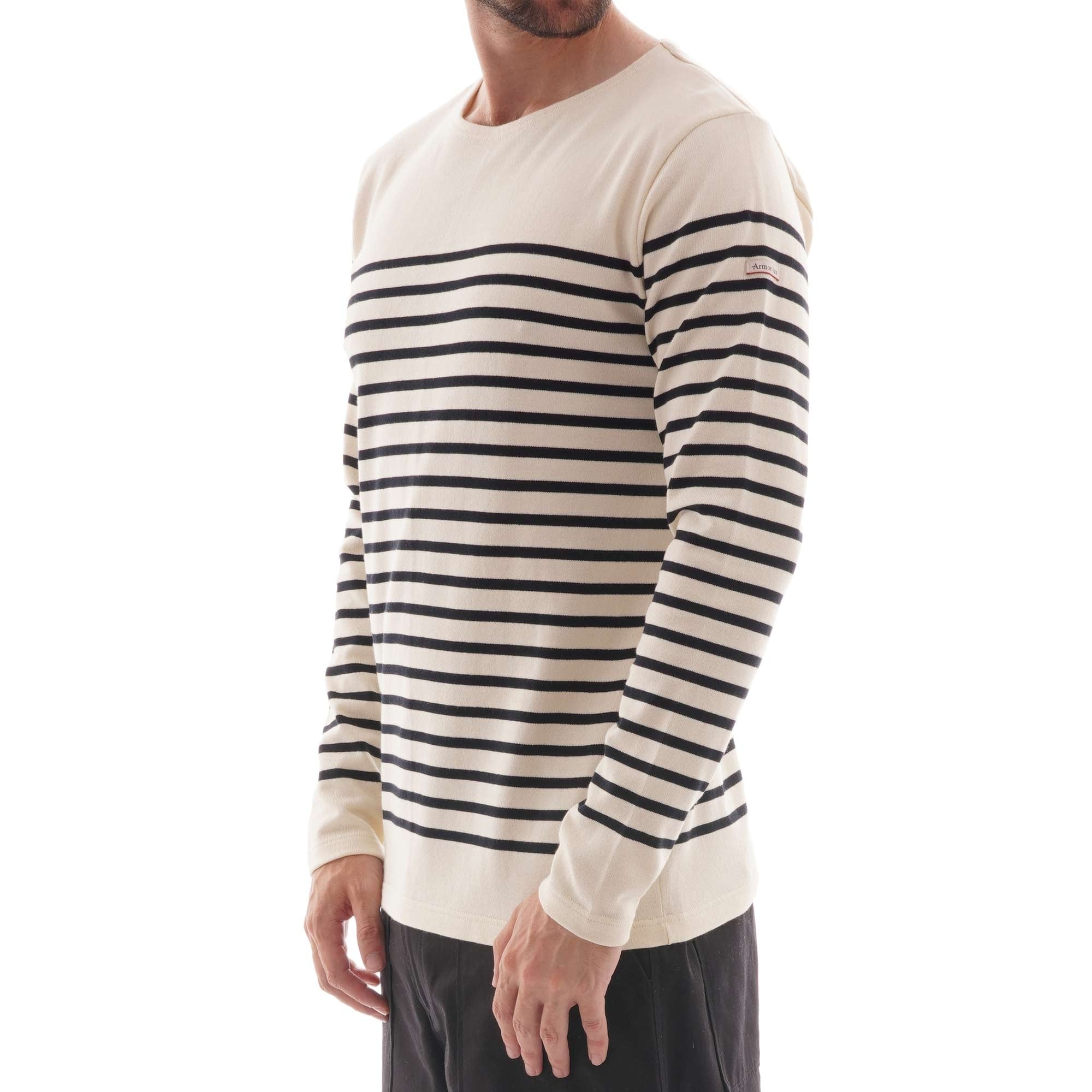 Armor Lux Breton Striped Sweatshirt - Natural/Navy