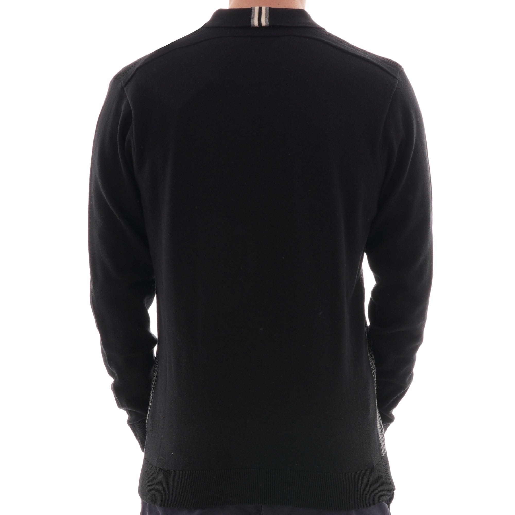 Gabicci Vintage Weaver Knitted Polo Shirt - Black
