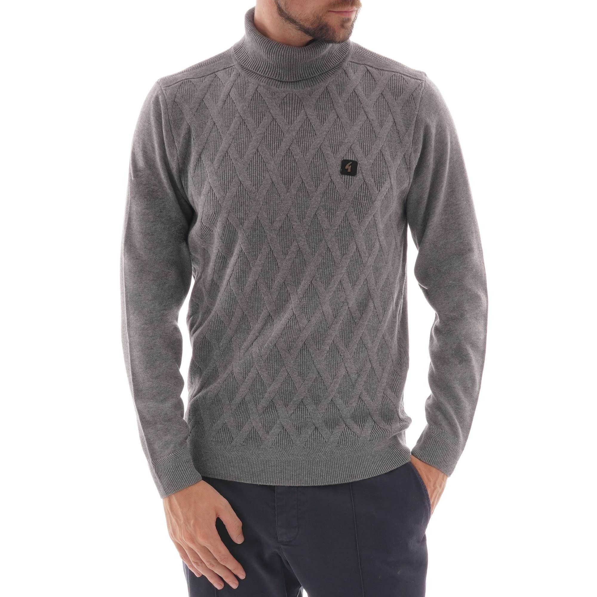 Gabicci Vintage Coaster Turtle neck Jumper - Grey