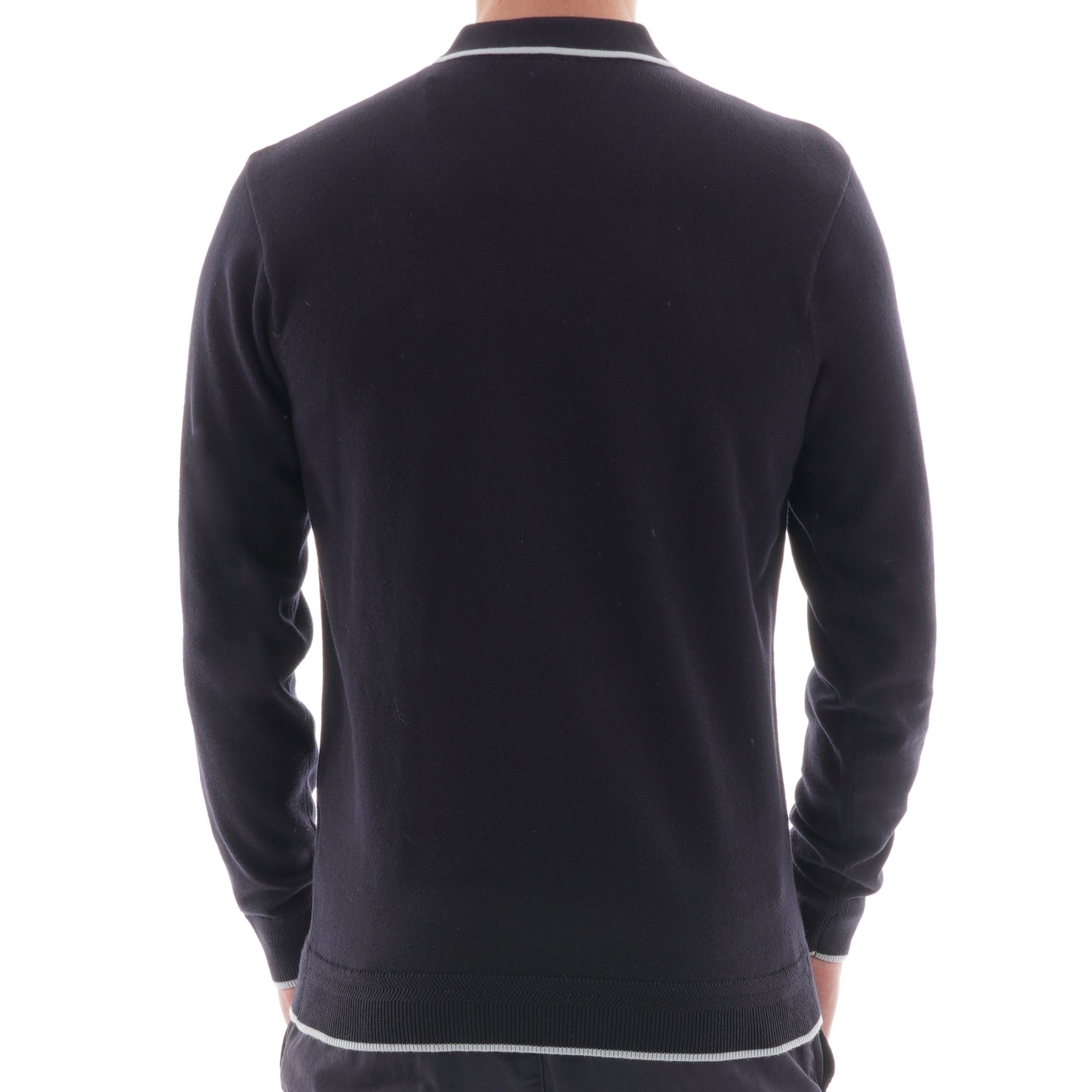 Gabicci Vintage Lineker Long Sleeved Polo - Navy
