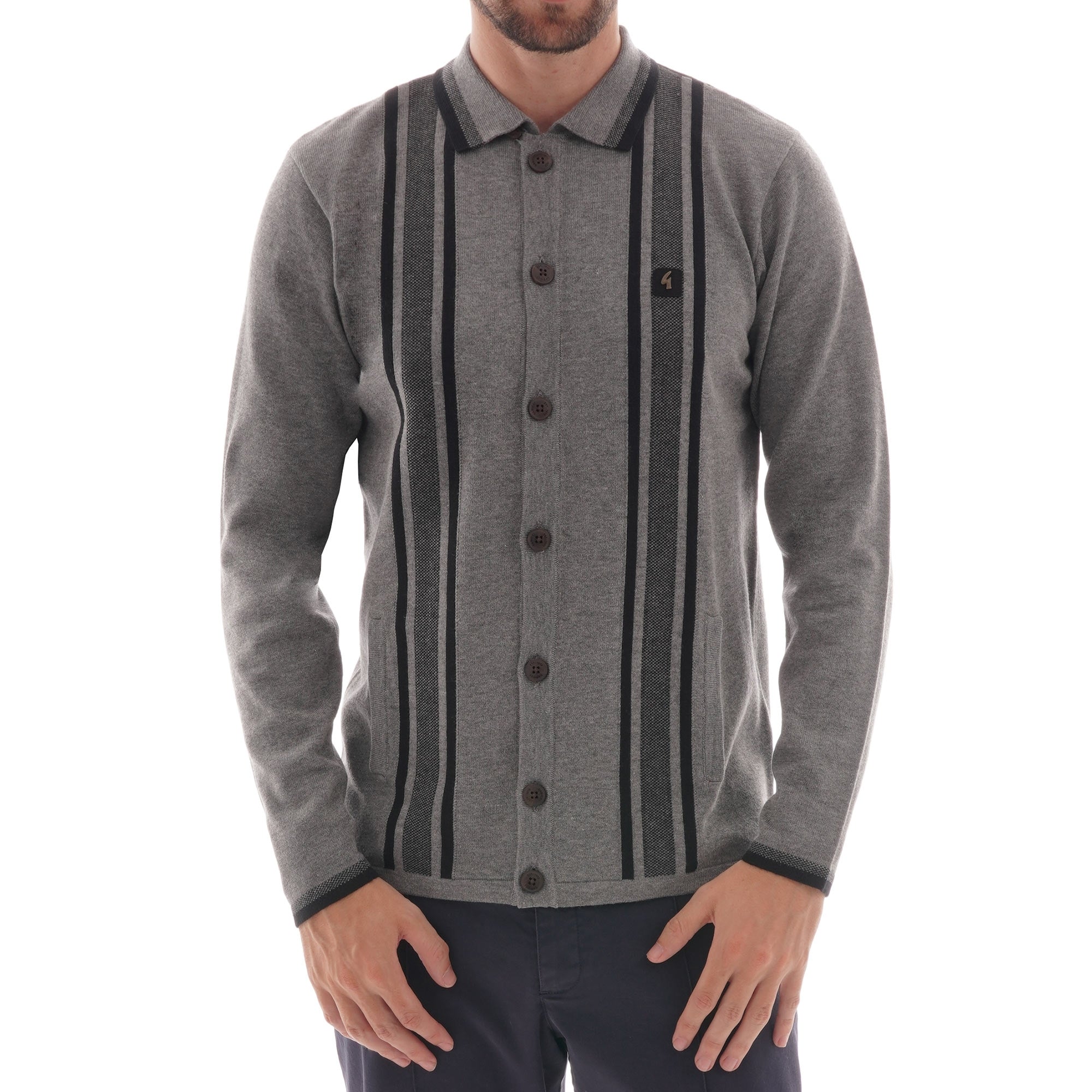 Gabicci Vintage Guido Knitwear Cardigan - Grey